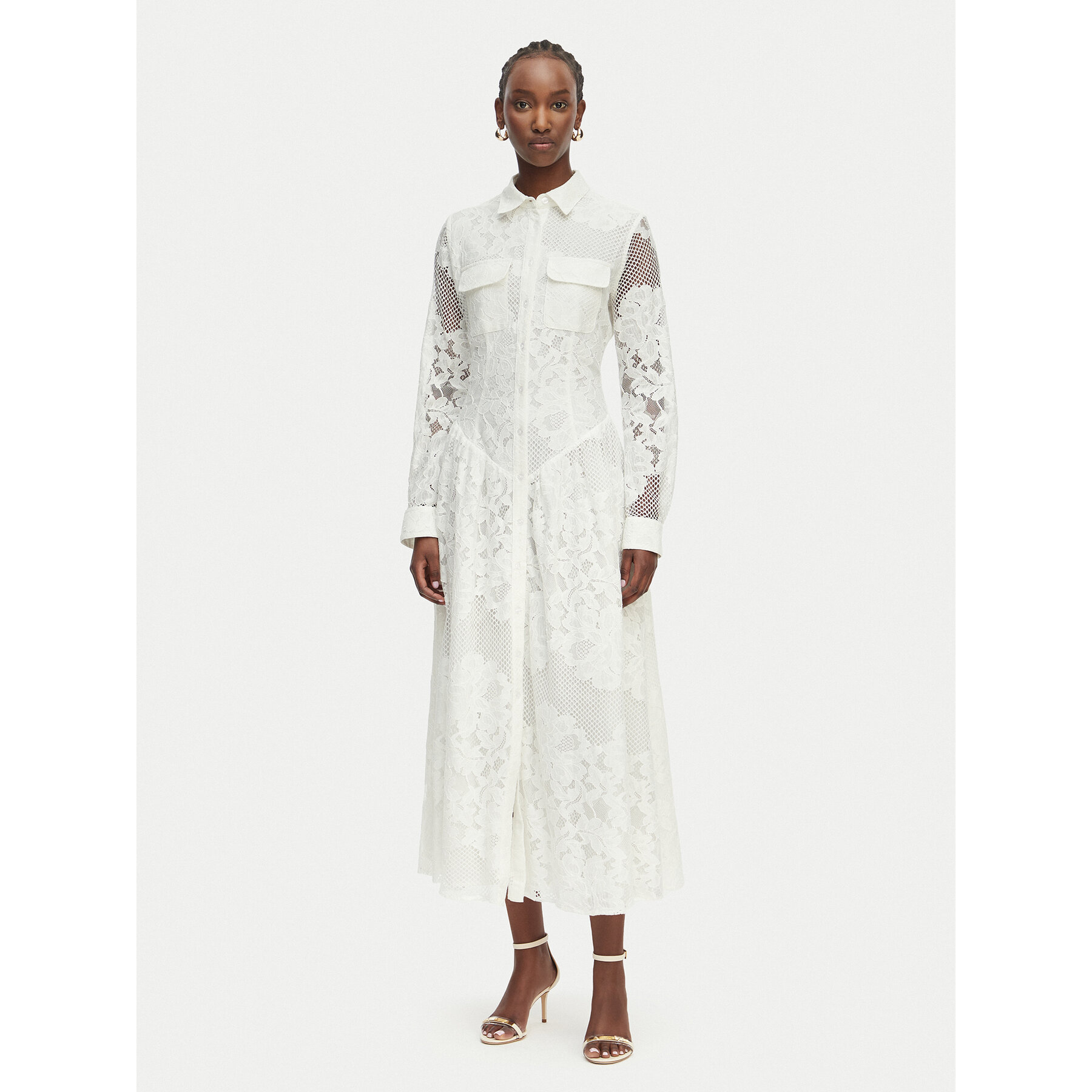 Bardot Sukienka koszulowa Agatha 60066DB1 Kremowy Regular Fit