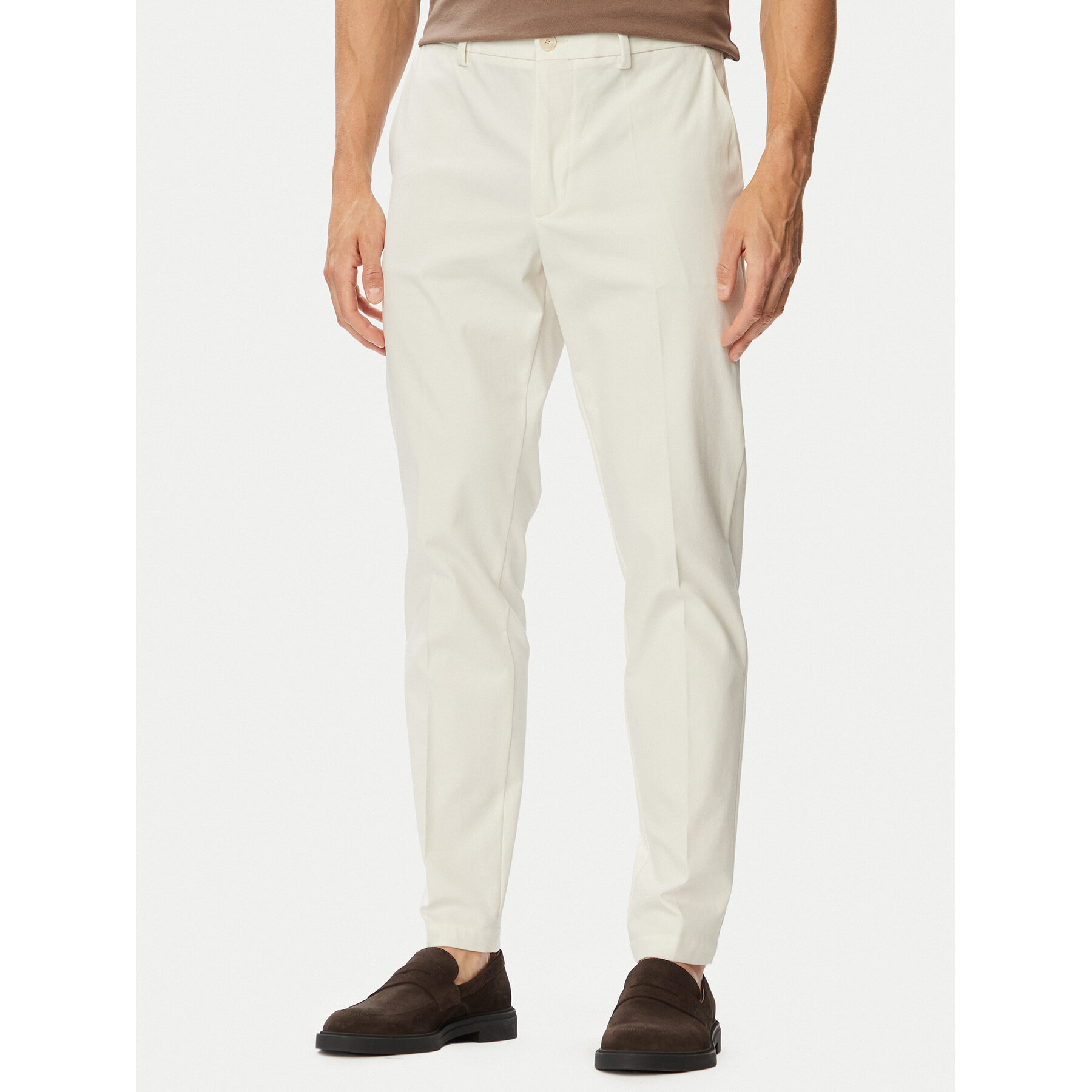 BOSS Chinosy Kaiton1 50543945 Kremowy Regular Fit