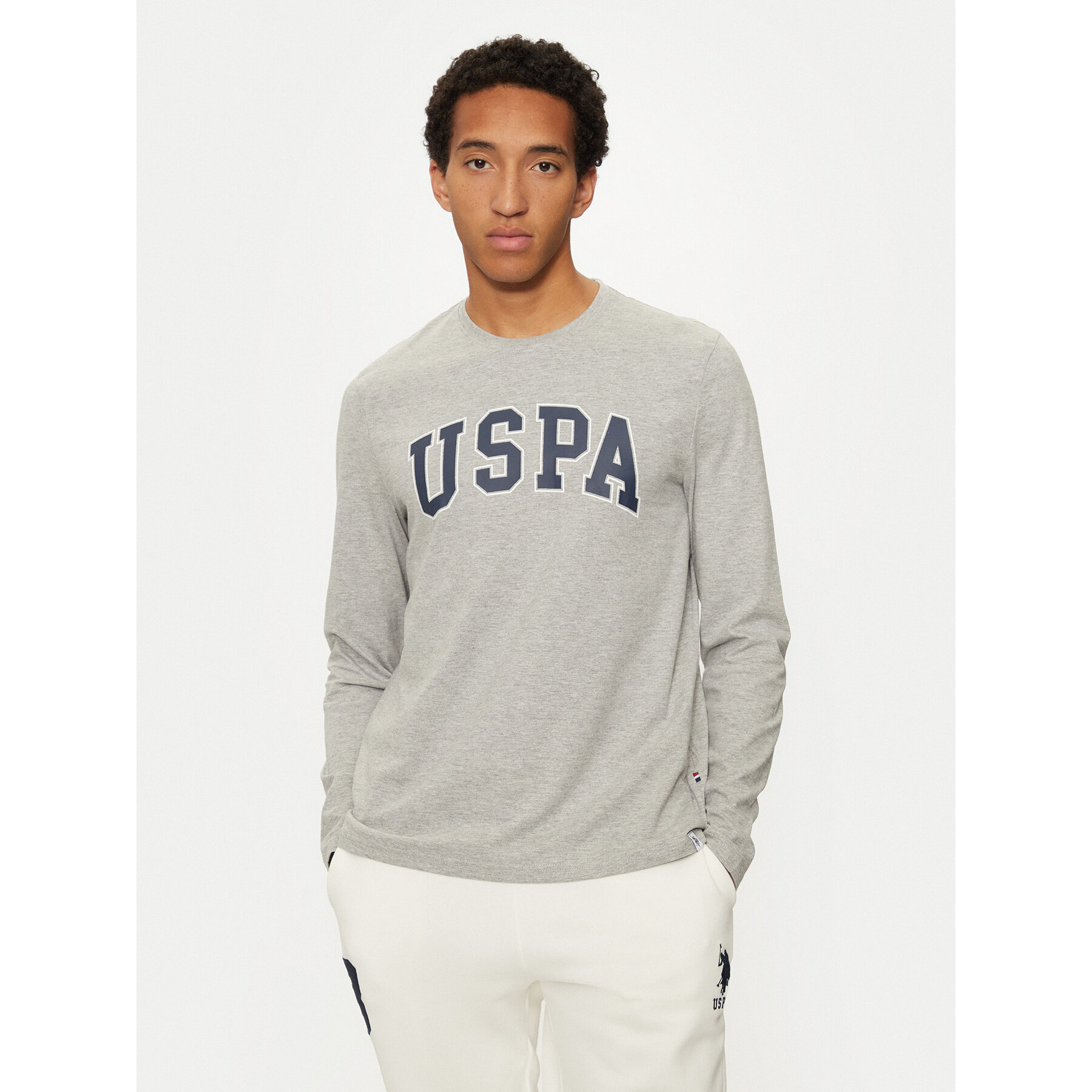 U.S. Polo Assn. Longsleeve MUP2184 Szary Regular Fit