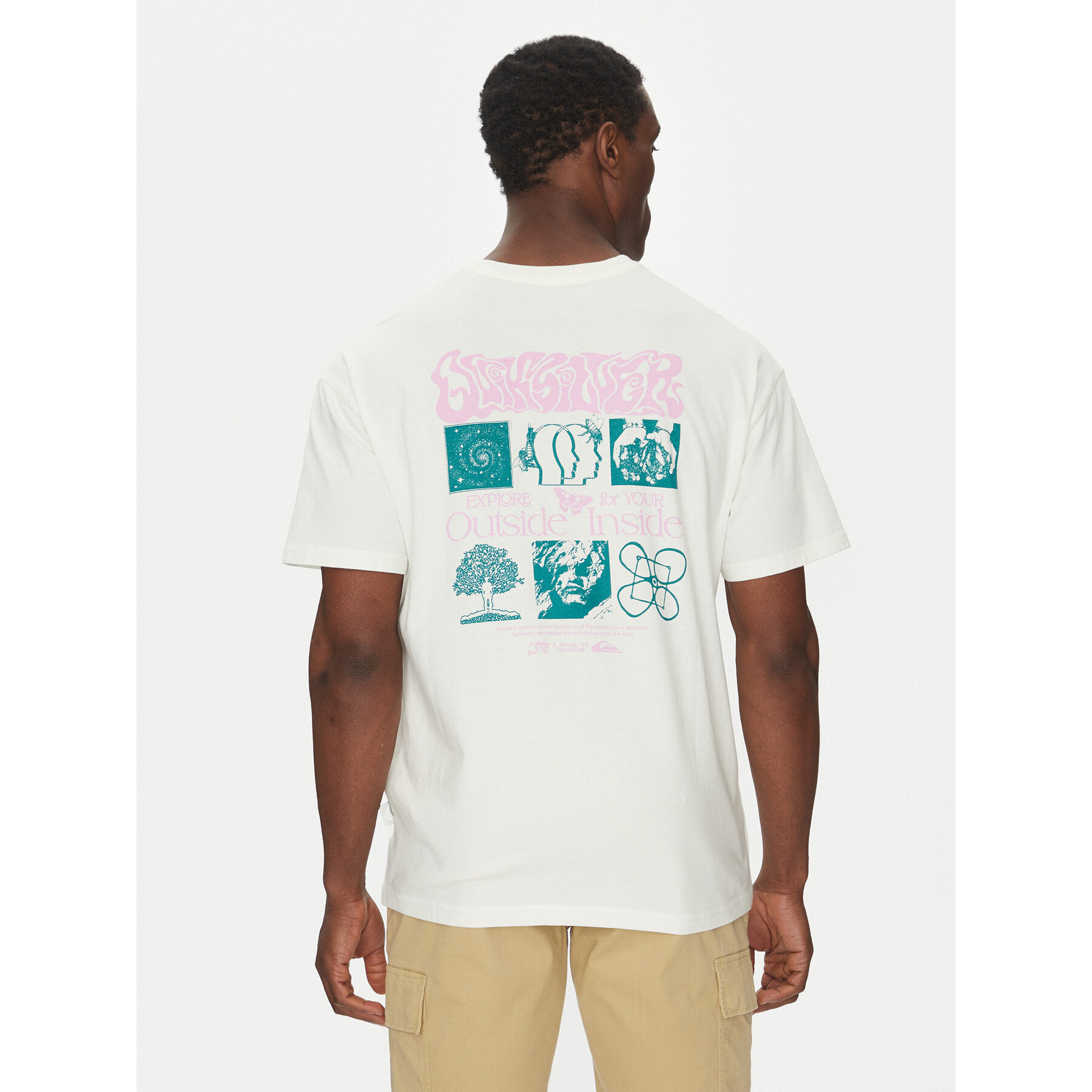Quiksilver T-Shirt EQYZT08032 Écru Oversize