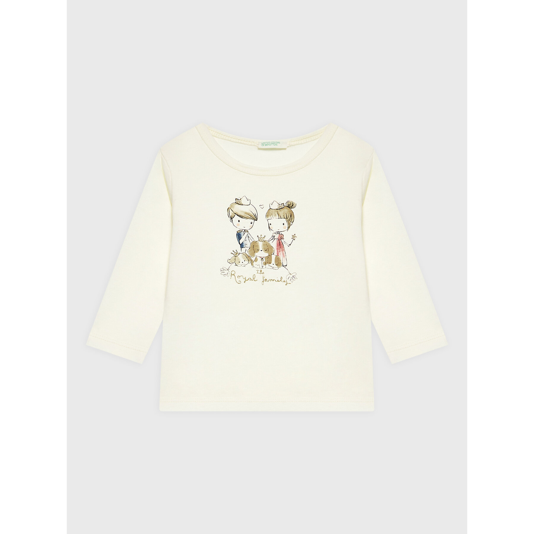 United Colors Of Benetton Bluzka 3ATNA101A Beżowy Regular Fit
