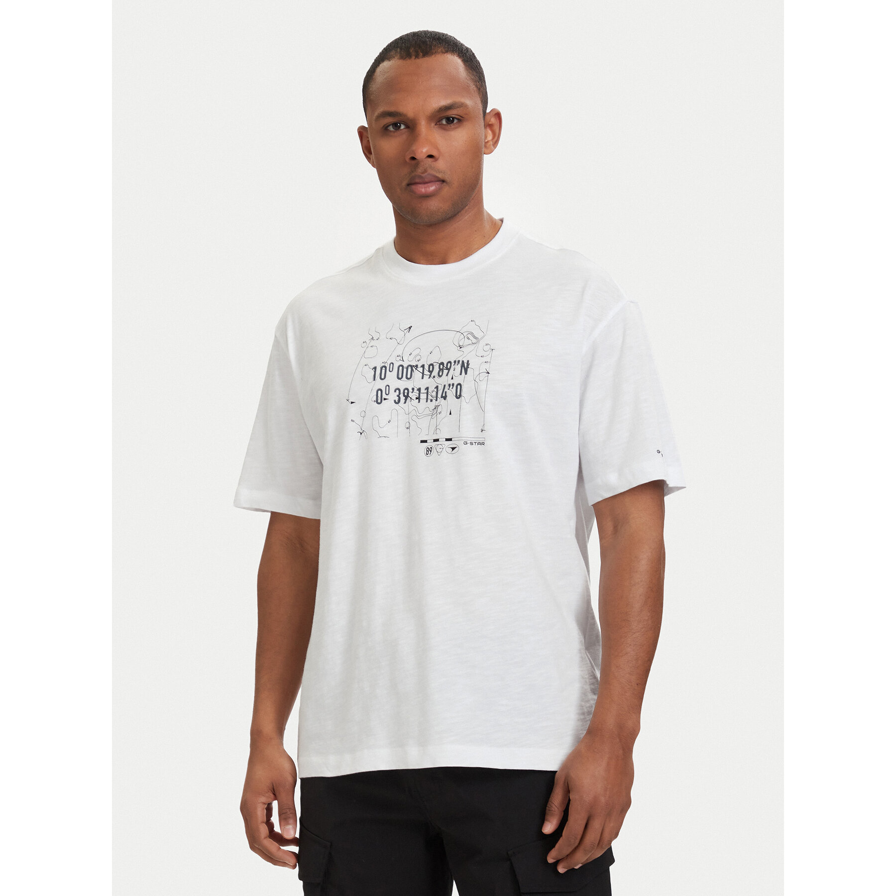 G-Star Raw T-Shirt Coord D29344-C372 Biały Relaxed Fit