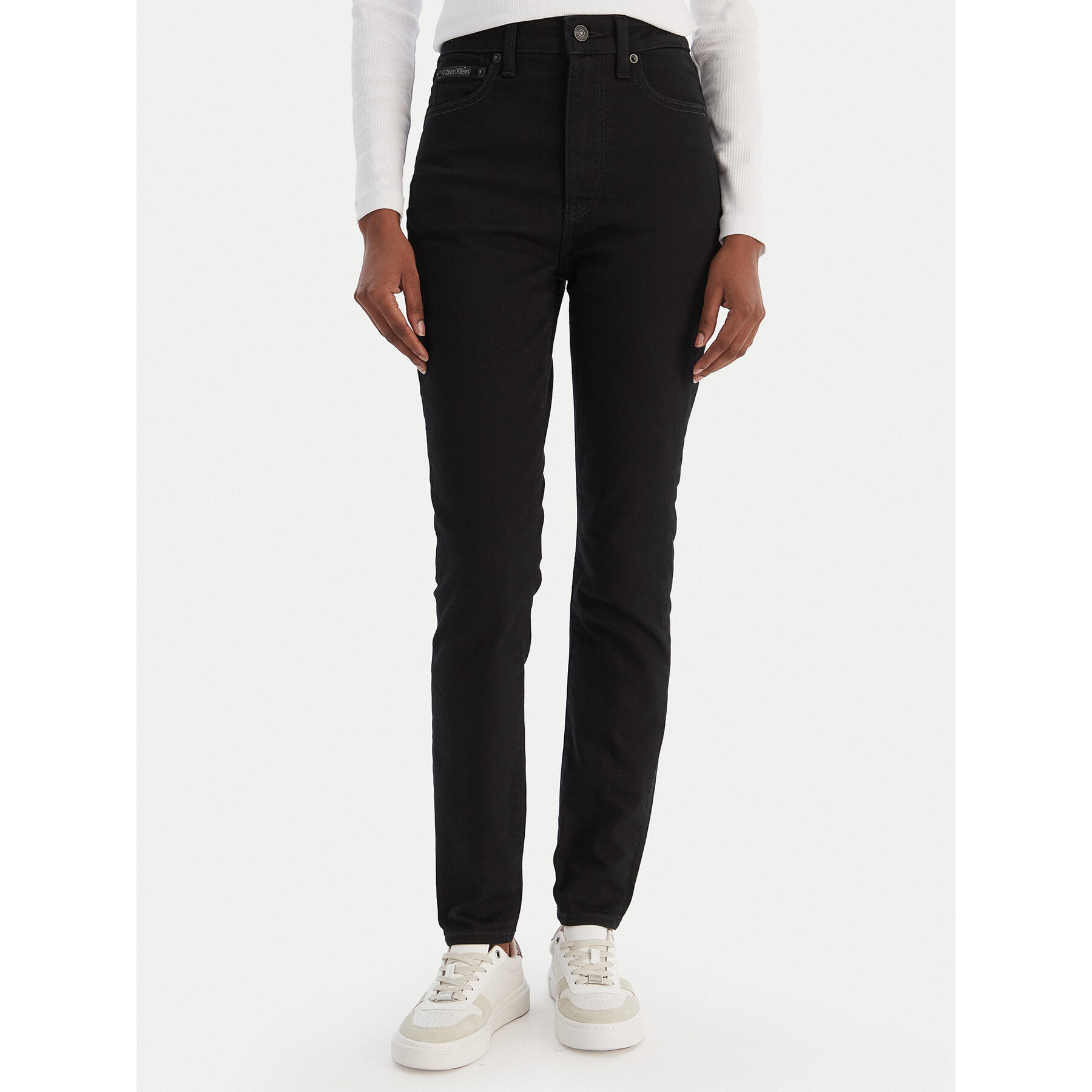 Calvin Klein Jeans Jeansy LV047D740G Czarny Skinny Fit