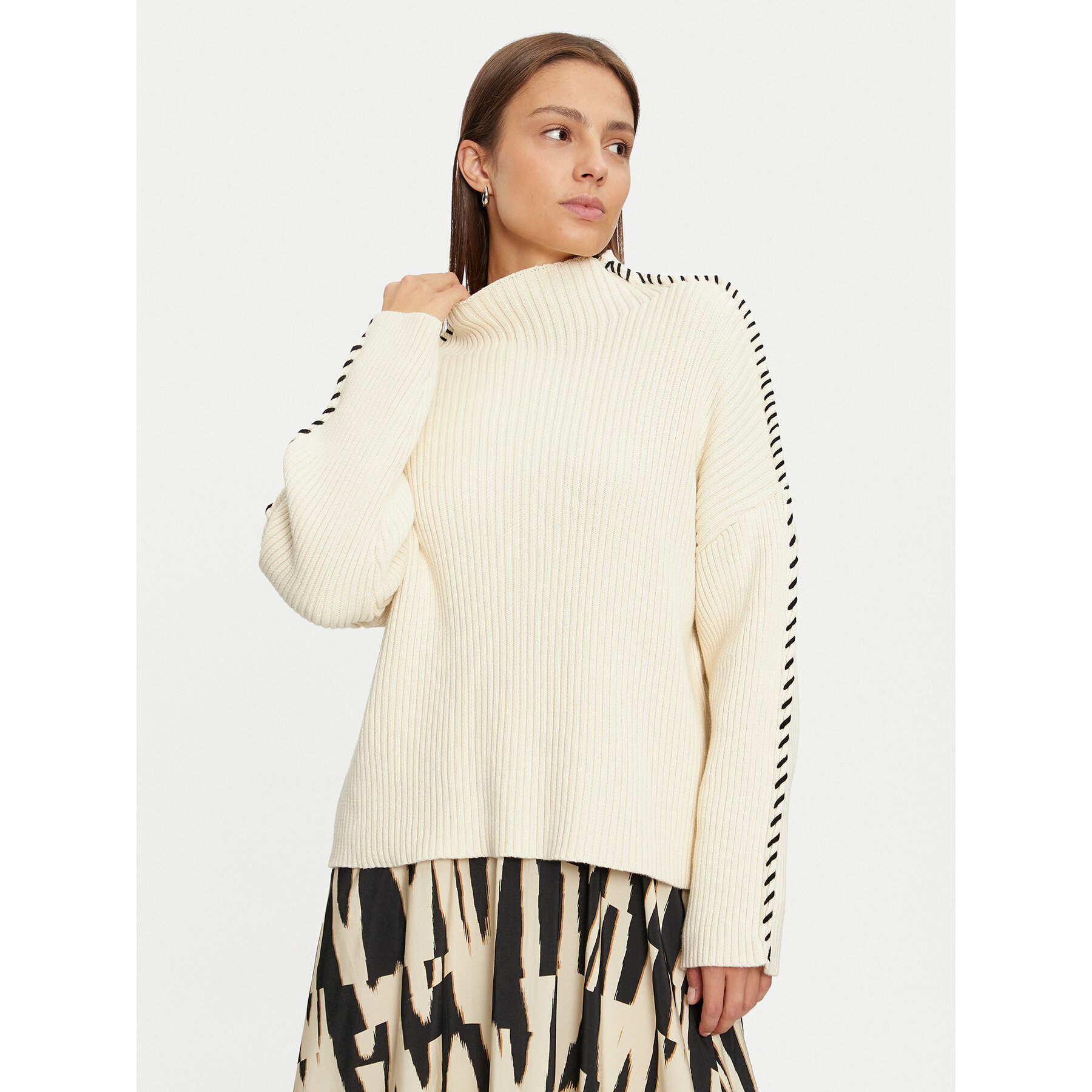ONLY Golf Queenie 15330680 Beżowy Loose Fit