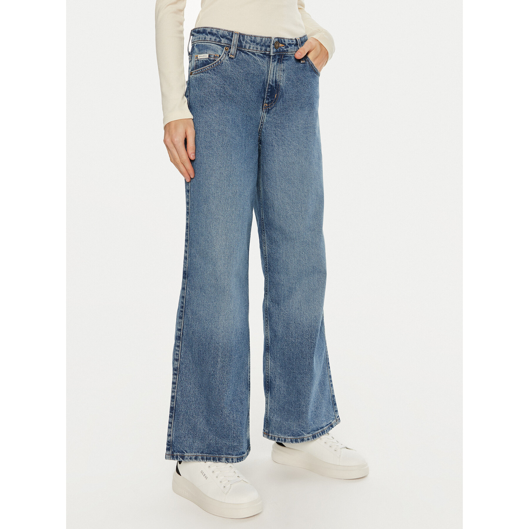 Guess Jeans Jeansy W4BA0Y D5CC4 Niebieski Relaxed Fit