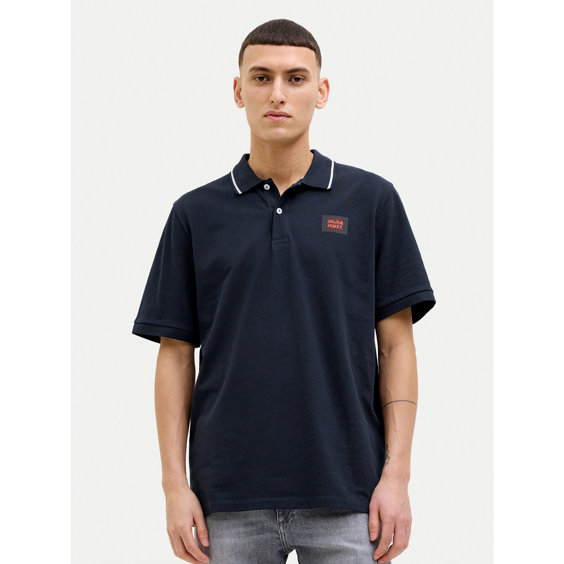Jack & Jones Polo Hudson 12269238 Granatowy Regular Fit