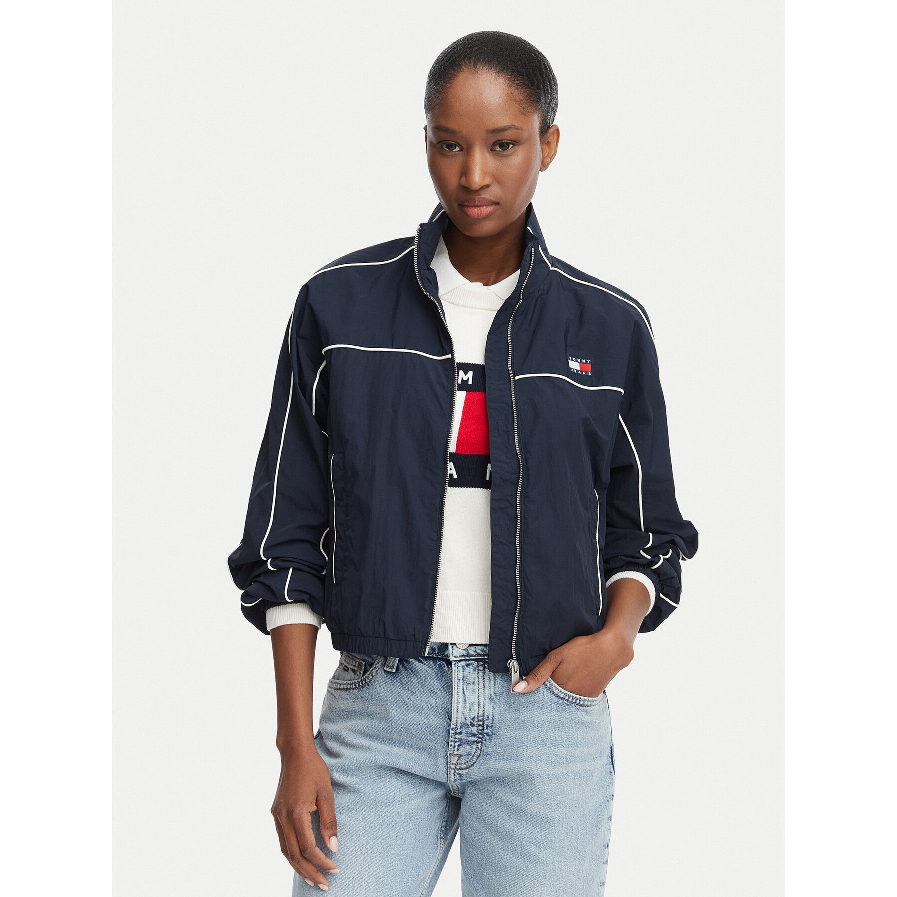 Tommy Jeans Kurtka przejściowa DW0DW22055 Granatowy Regular Fit