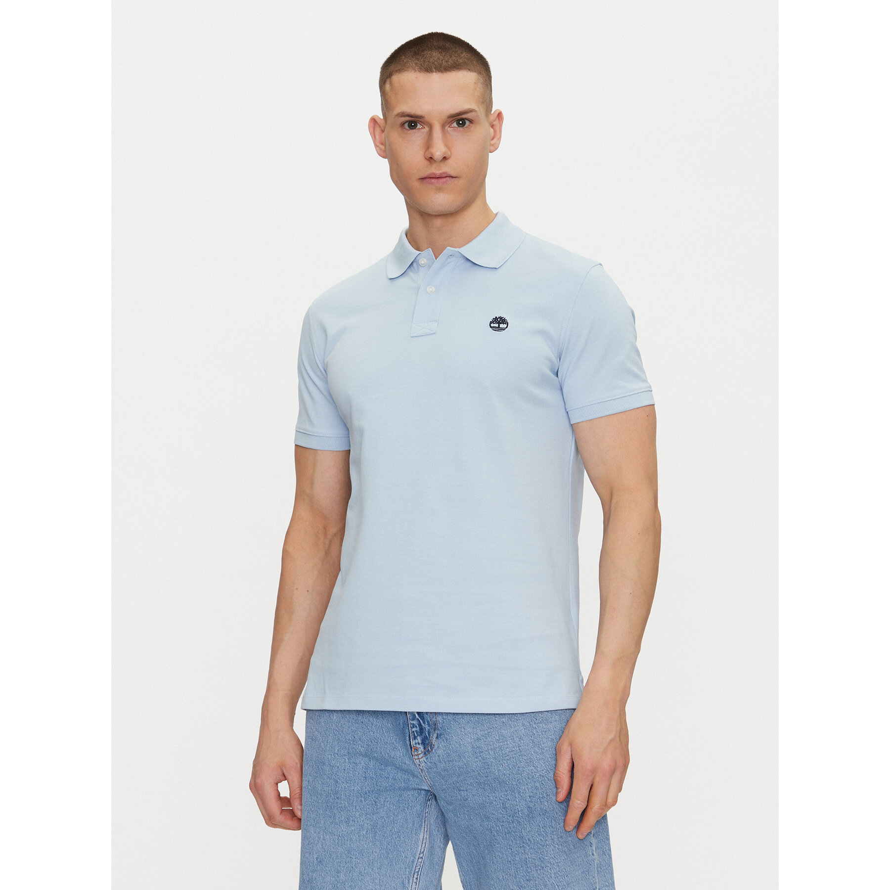 Timberland Polo TB0A6VDP Błękitny Regular Fit