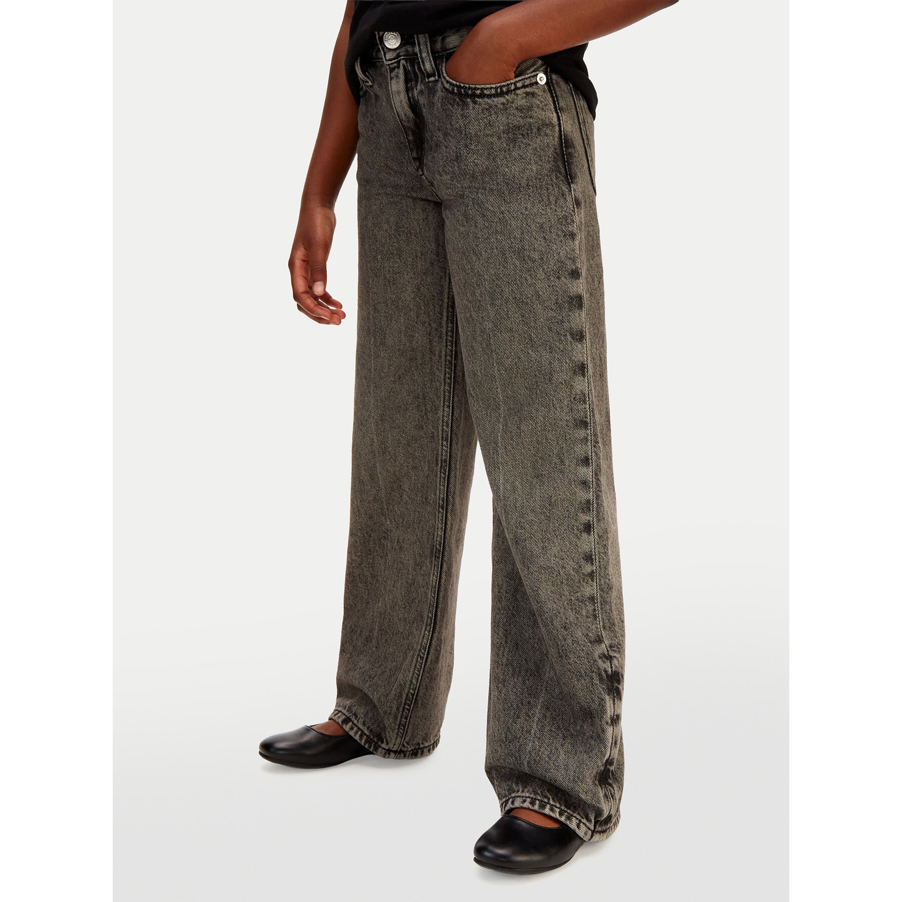 Calvin Klein Jeans Jeansy IG0IG03055 Szary Wide Leg