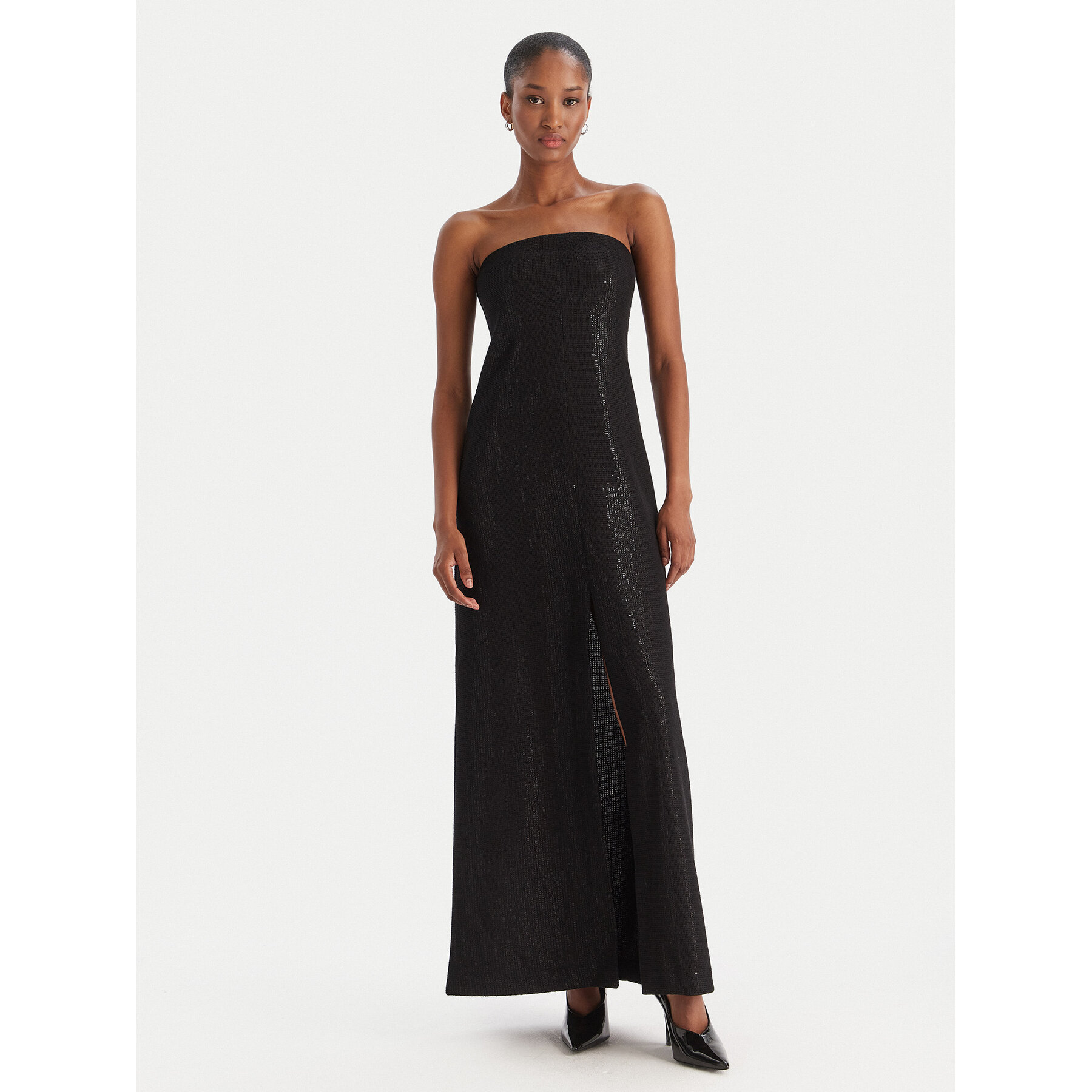 Eleh Sukienka wieczorowa EFW250295 Czarny Regular Fit