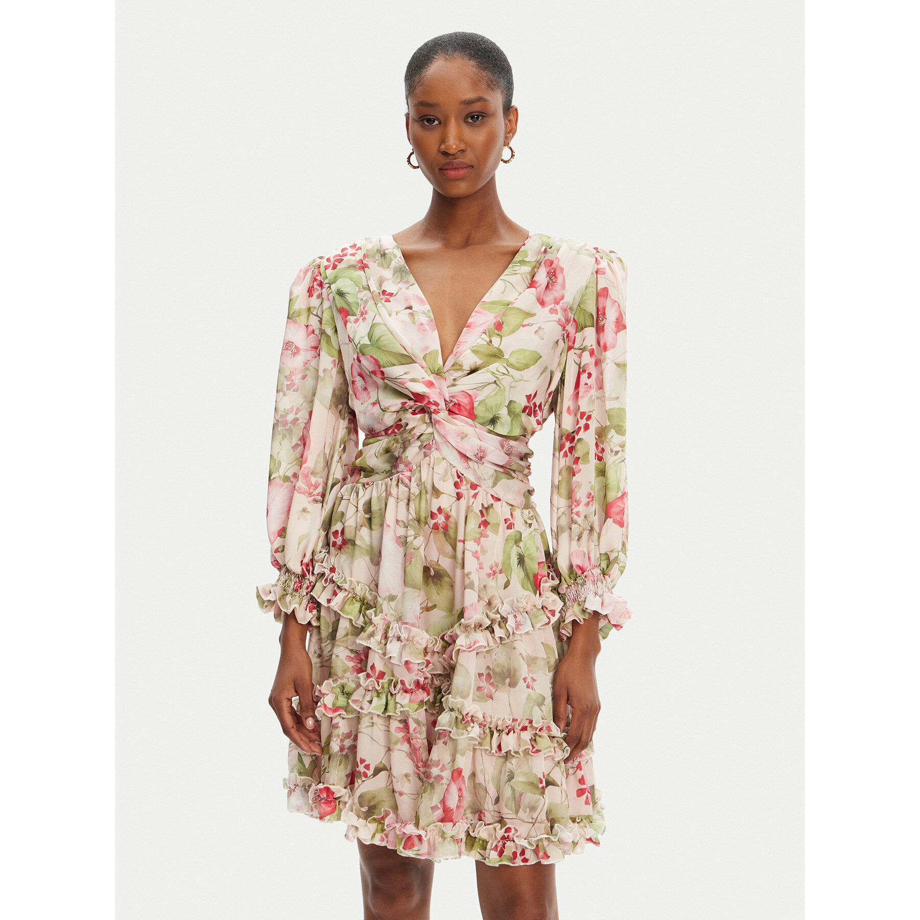 Babylon Sukienka koktajlowa S00874 Kolorowy Regular Fit