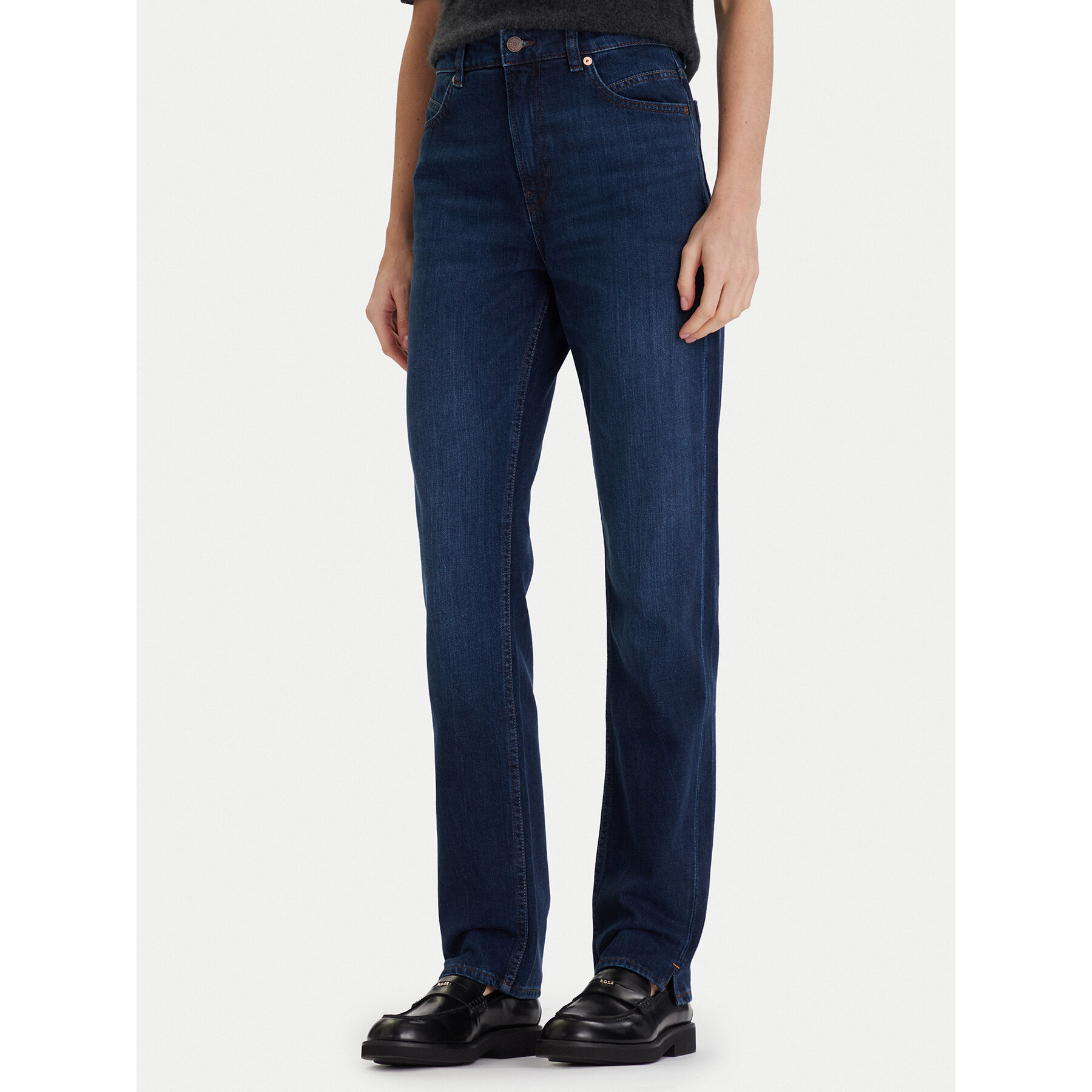 BOSS Jeansy C_Ada 50553902 Granatowy Straight Fit
