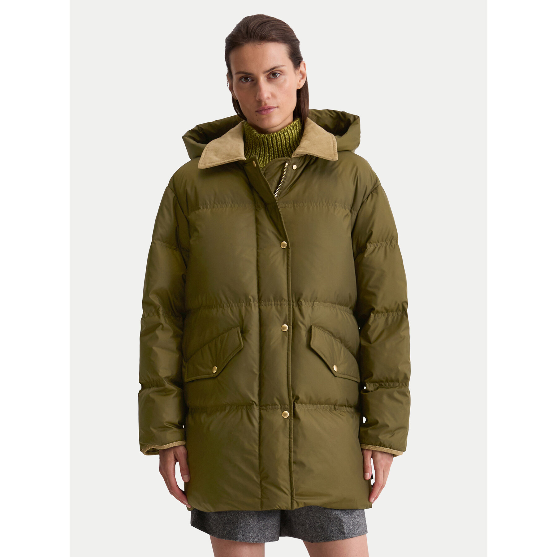 Marc O'Polo Kurtka puchowa 509 1119 70183 Zielony Regular Fit