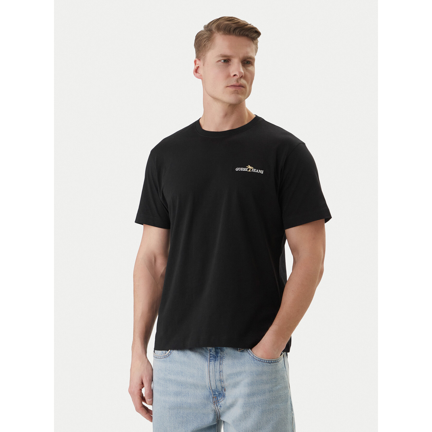 Guess Jeans T-Shirt M6GIB7 K8HM0 Czarny Regular Fit
