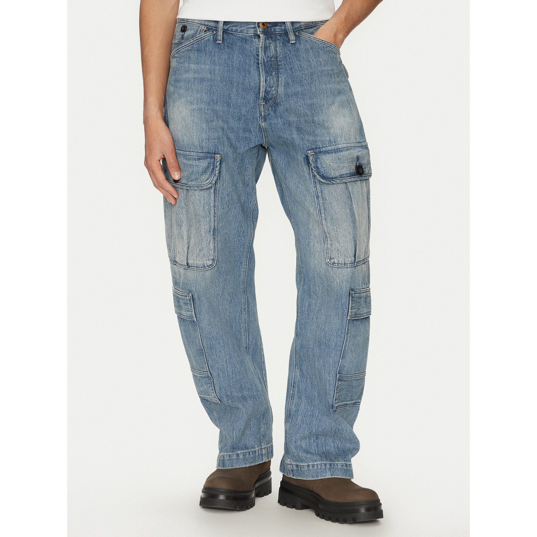 G-Star Raw Jeansy Bend 3D D26111-D499 H121 Niebieski Loose Fit