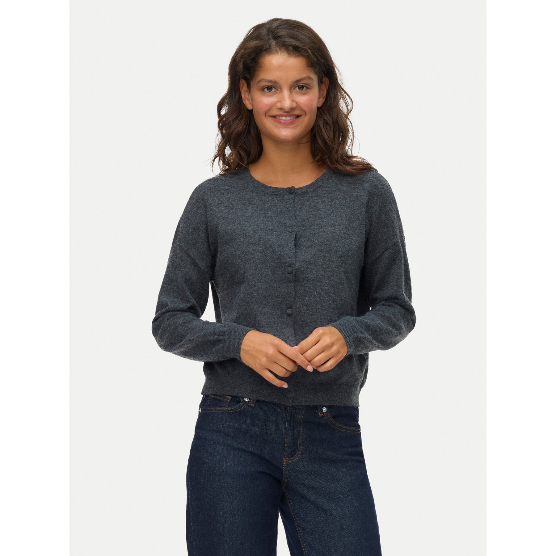 Vero Moda Kardigan Marina 10331831 Szary Regular Fit