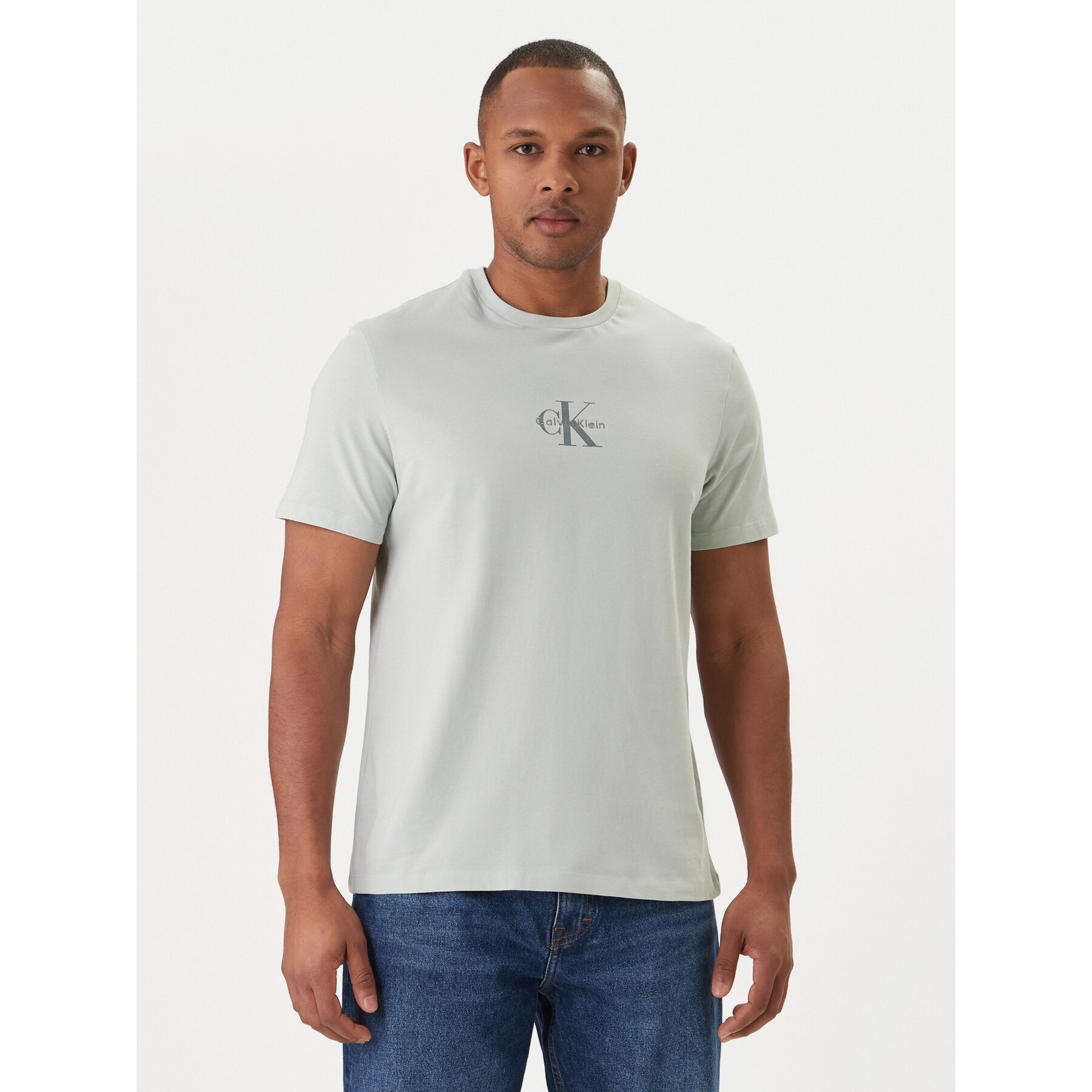 Calvin Klein Jeans T-Shirt LV04RB866G Zielony Regular Fit