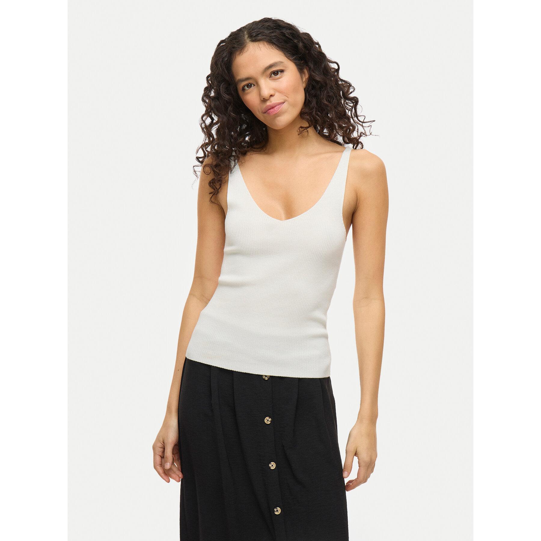 Vila Top Wennie 14104135 Biały Regular Fit