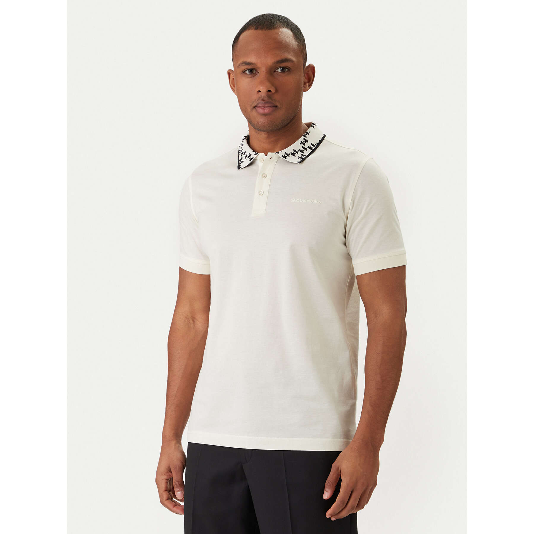 KARL LAGERFELD Polo 745010 562200 Écru Regular Fit