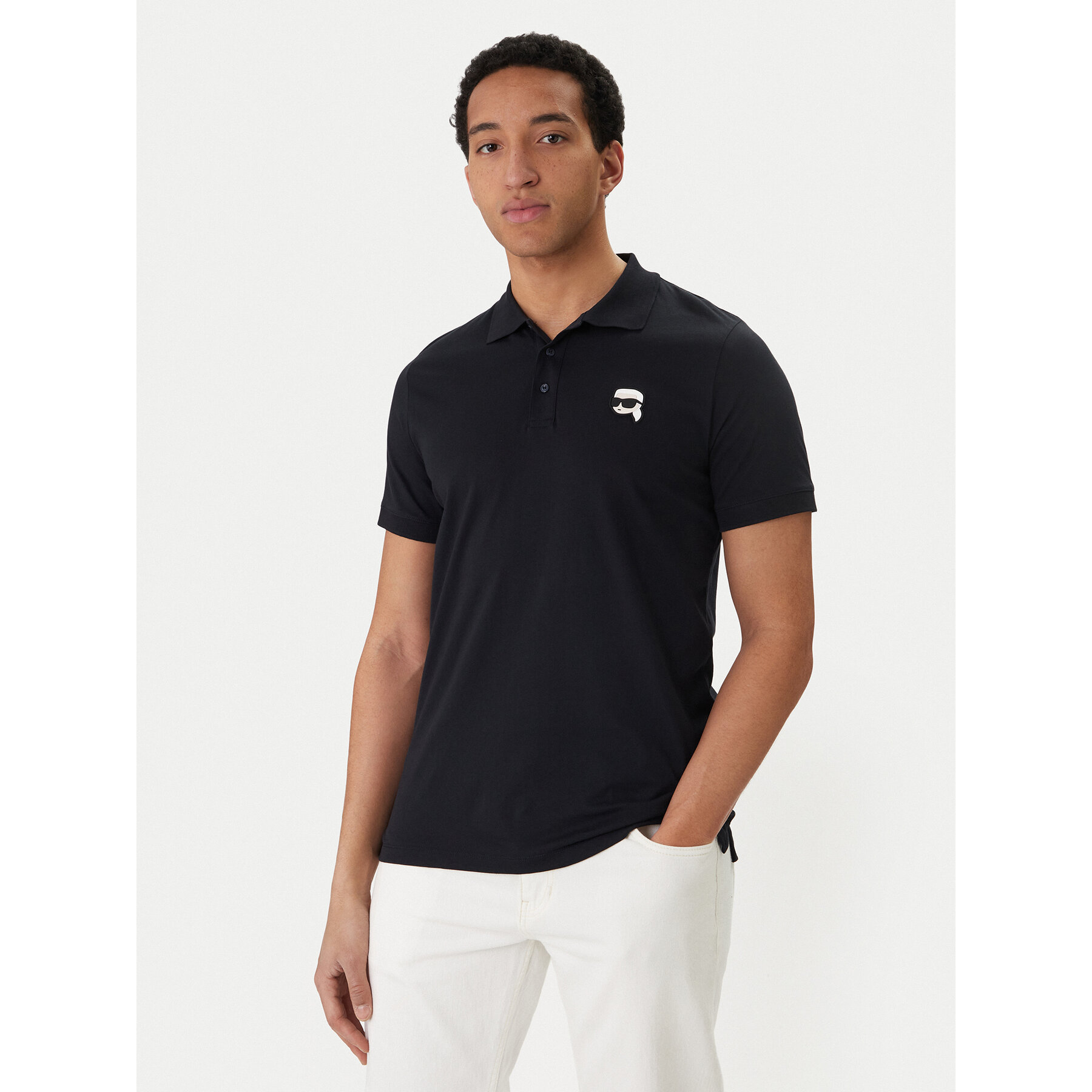 KARL LAGERFELD Polo 745710 562224 Granatowy Regular Fit