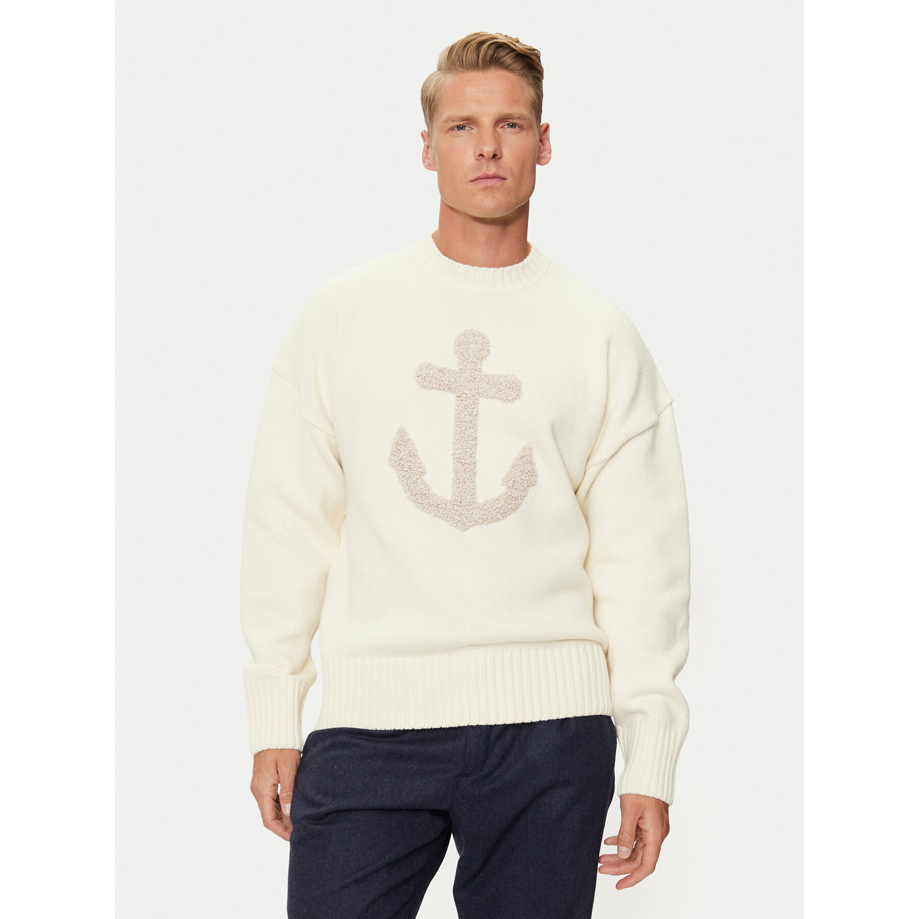 Paul&Shark Sweter 14311077 Biały Regular Fit