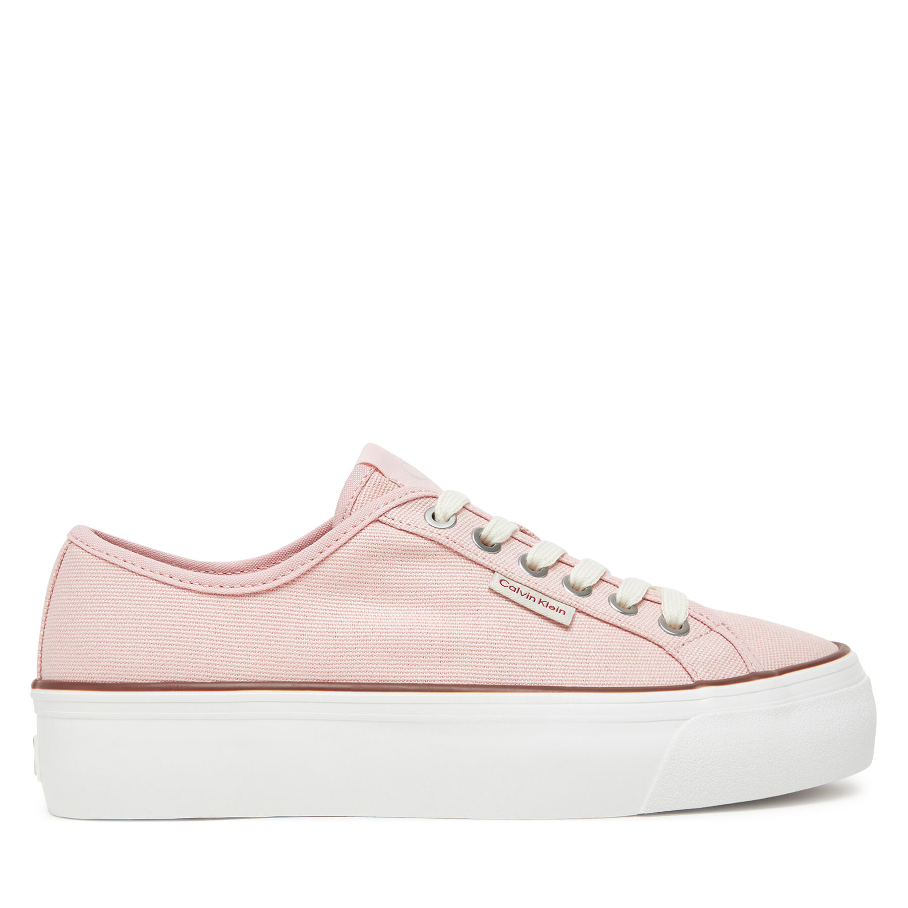 Calvin Klein Jeans Tenisówki Vulc Flatform Ctn Logo Tag YW0YW01838 Różowy