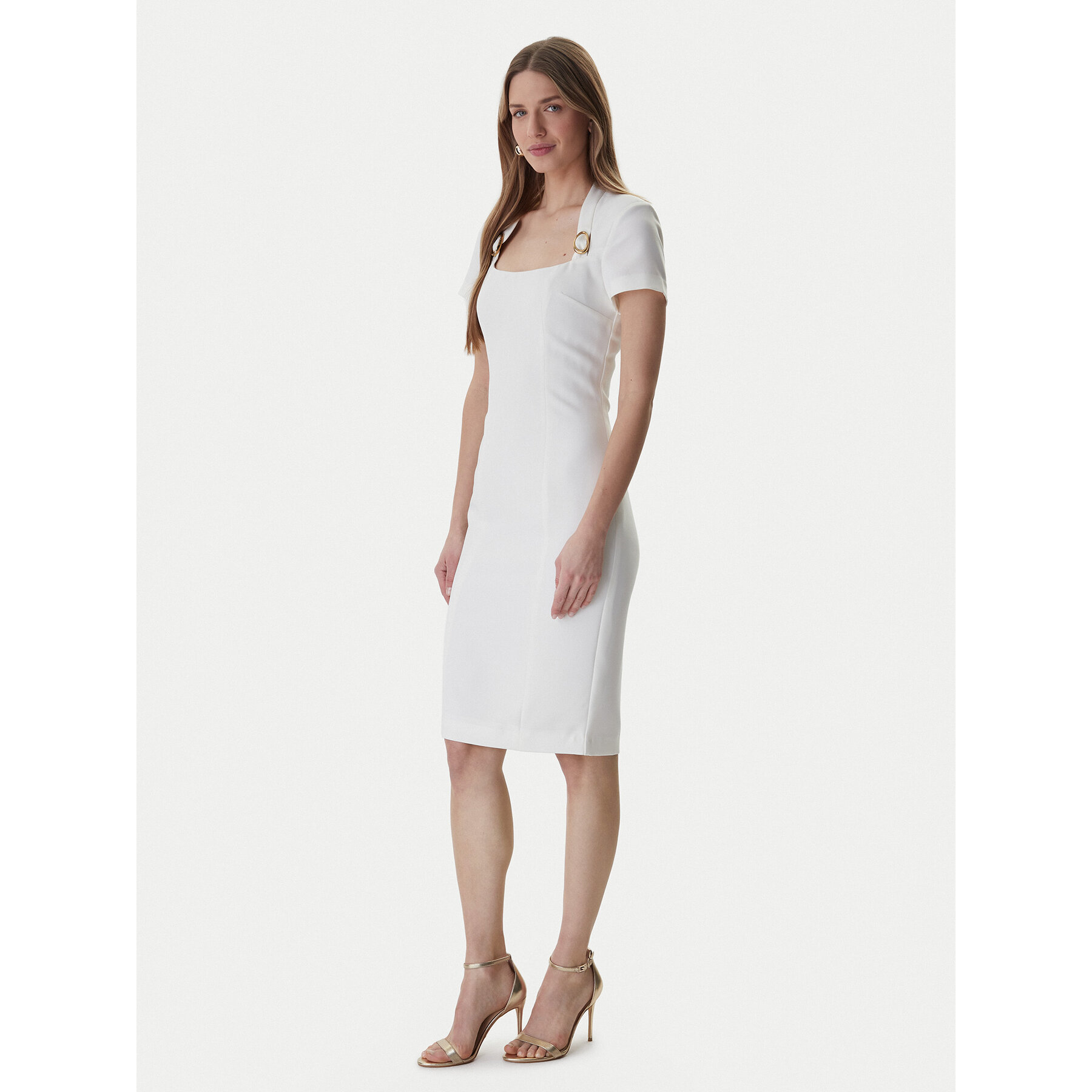 Marciano Guess Sukienka koktajlowa 6RGK12 7357A Biały Regular Fit
