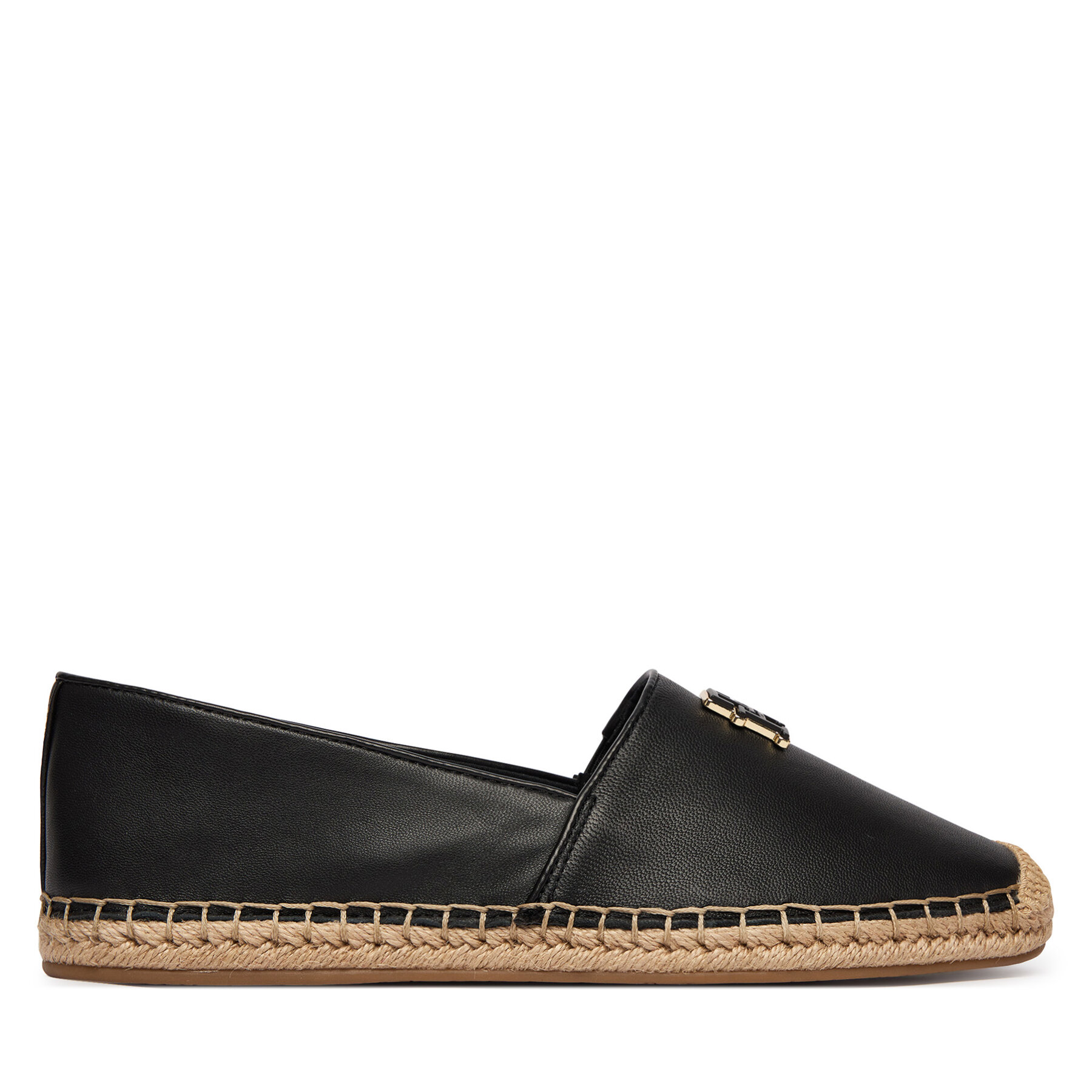 Tommy Hilfiger Espadryle Th Logo Leather Espadrille FW0FW09246 Czarny