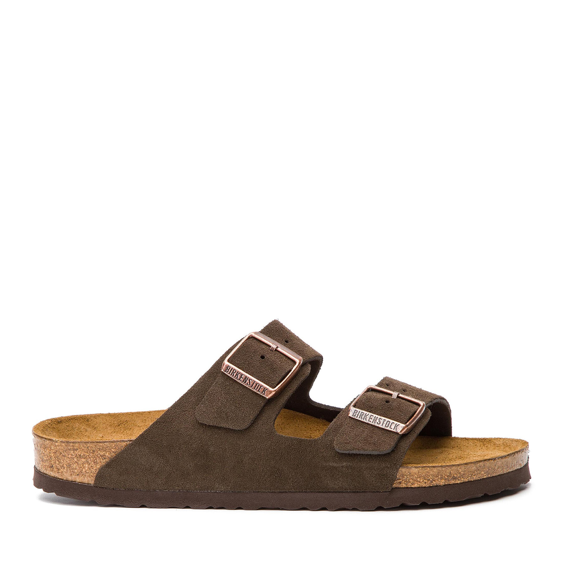 Birkenstock Klapki Arizona zamsz 0951313 Brązowy