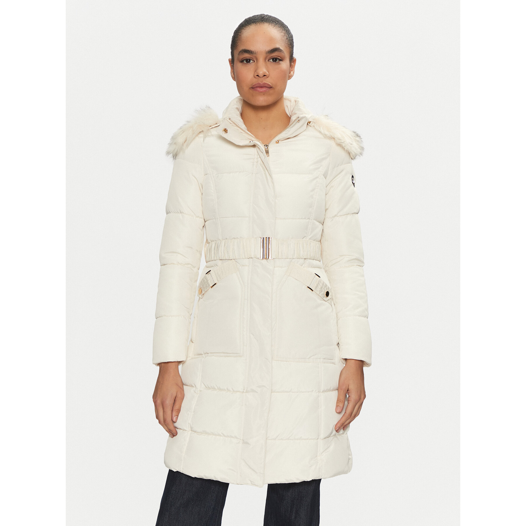 Artigli Kurtka zimowa ACPM000300 Écru Regular Fit