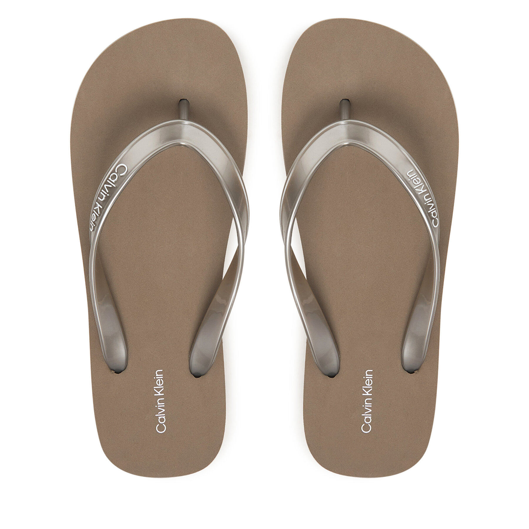 Calvin Klein Japonki Flatform Flip Flop Met Tpu HW0HW03120 Złoty