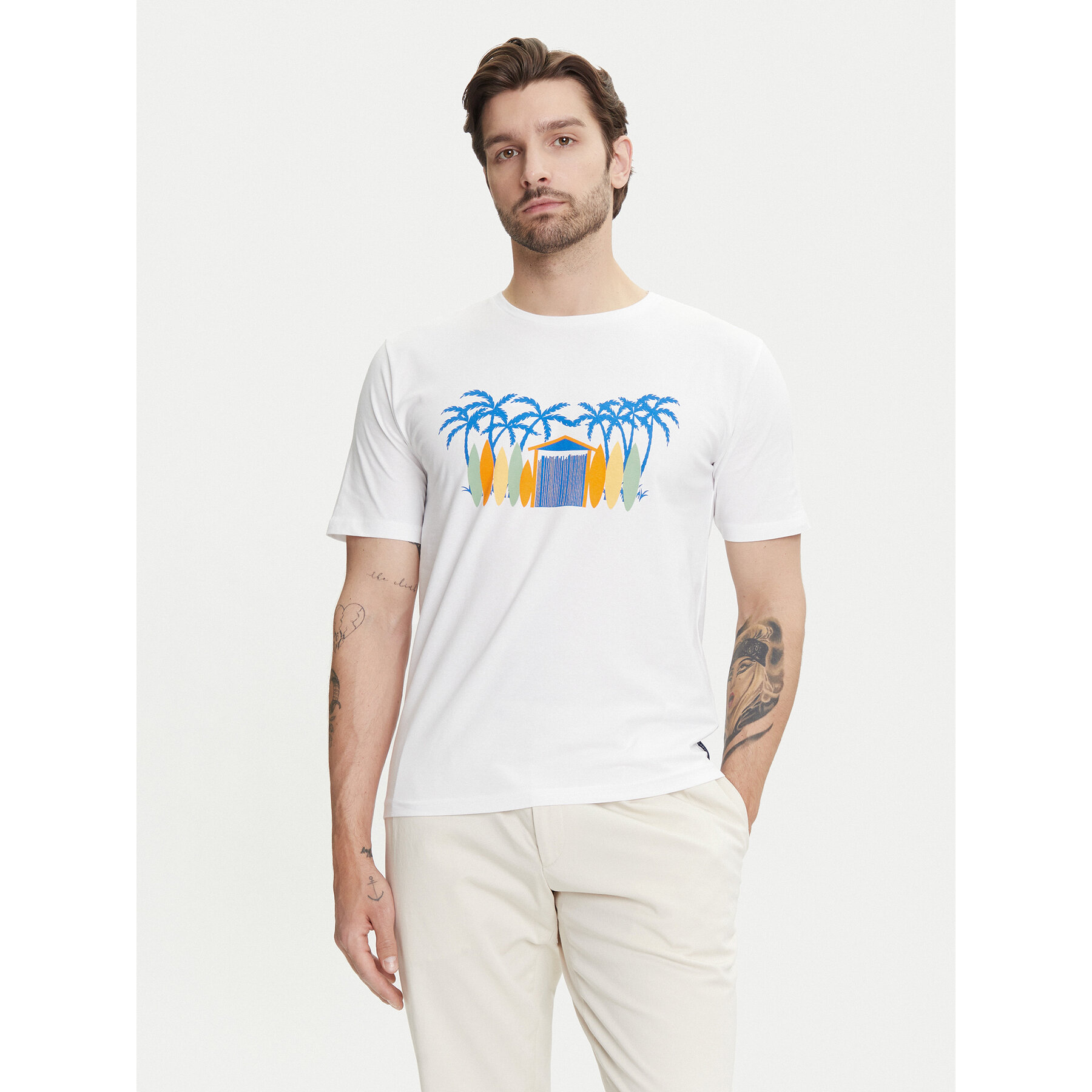 Ysabel Mora T-Shirt 90514 Biały Regular Fit
