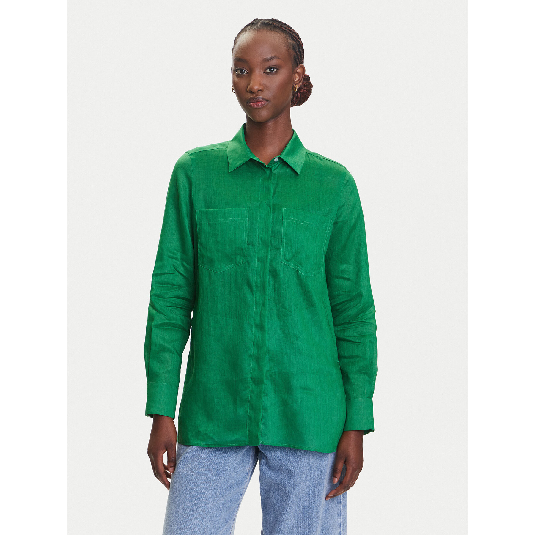 Marella Koszula Agamia 2513111052 Zielony Relaxed Fit