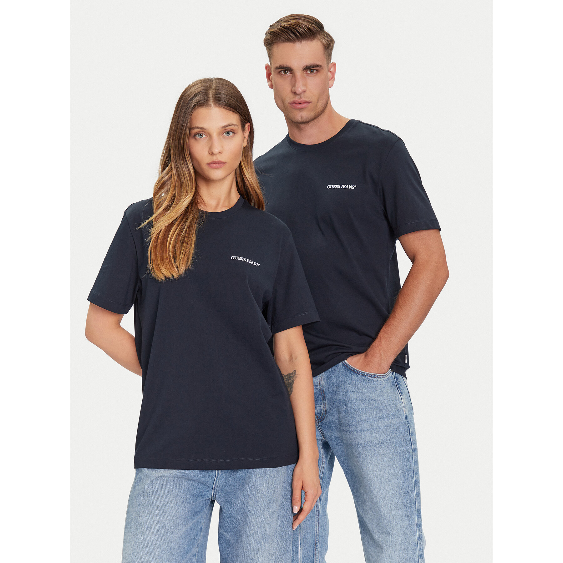 Guess Jeans T-Shirt M5BI78 K8FQ4 Granatowy Regular Fit