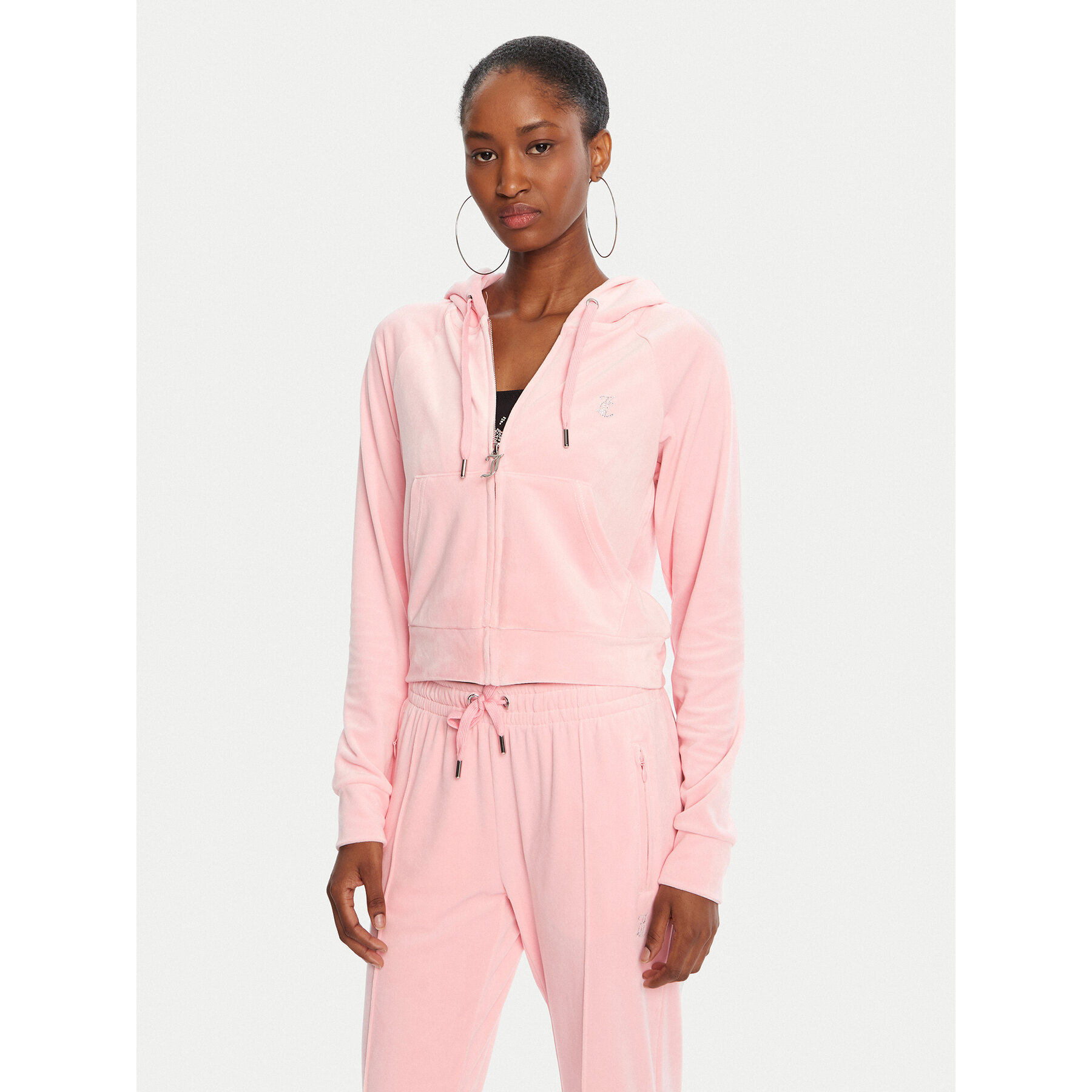 Juicy Couture Bluza Madison JCWA122001 Różowy Slim Fit