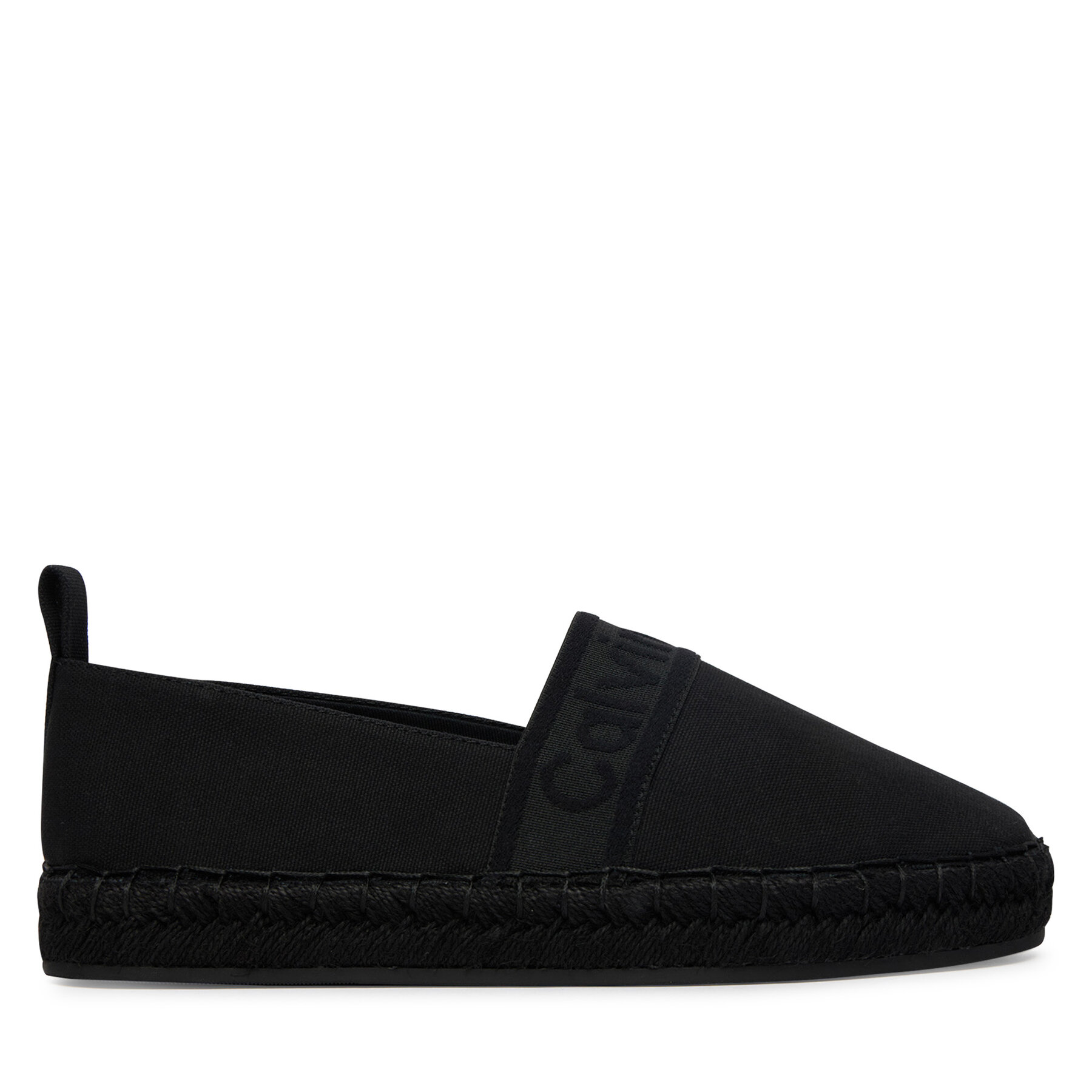 Calvin Klein Espadryle Oblique Espadrille Webbing HW0HW02934 Czarny