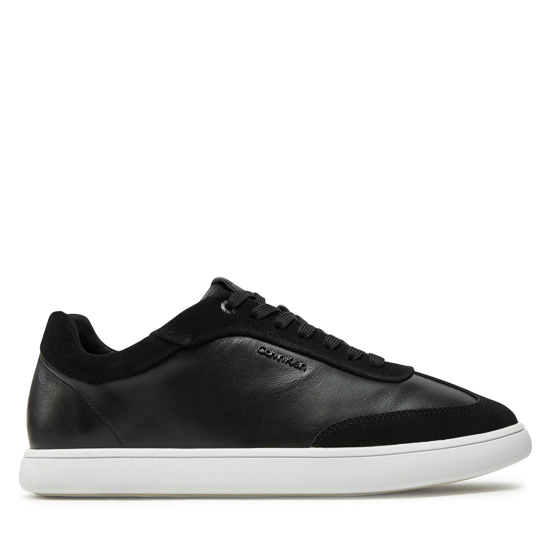 Calvin Klein Sneakersy Cupsole Lace Up - Lth Sue Mix HW0HW02435 Czarny