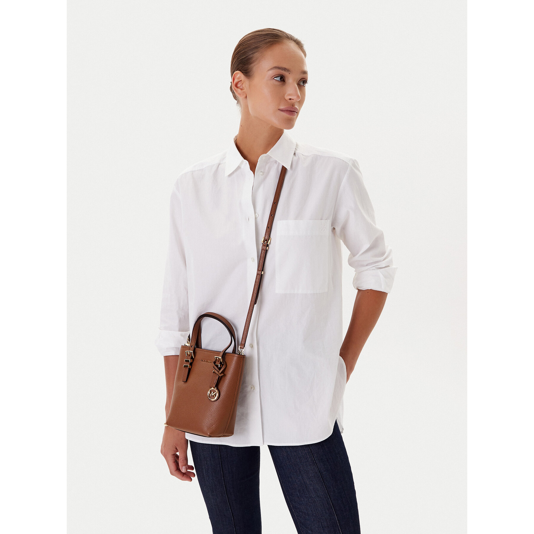 MICHAEL Michael Kors Torebka Quinn 32S5GQNC0L Brązowy