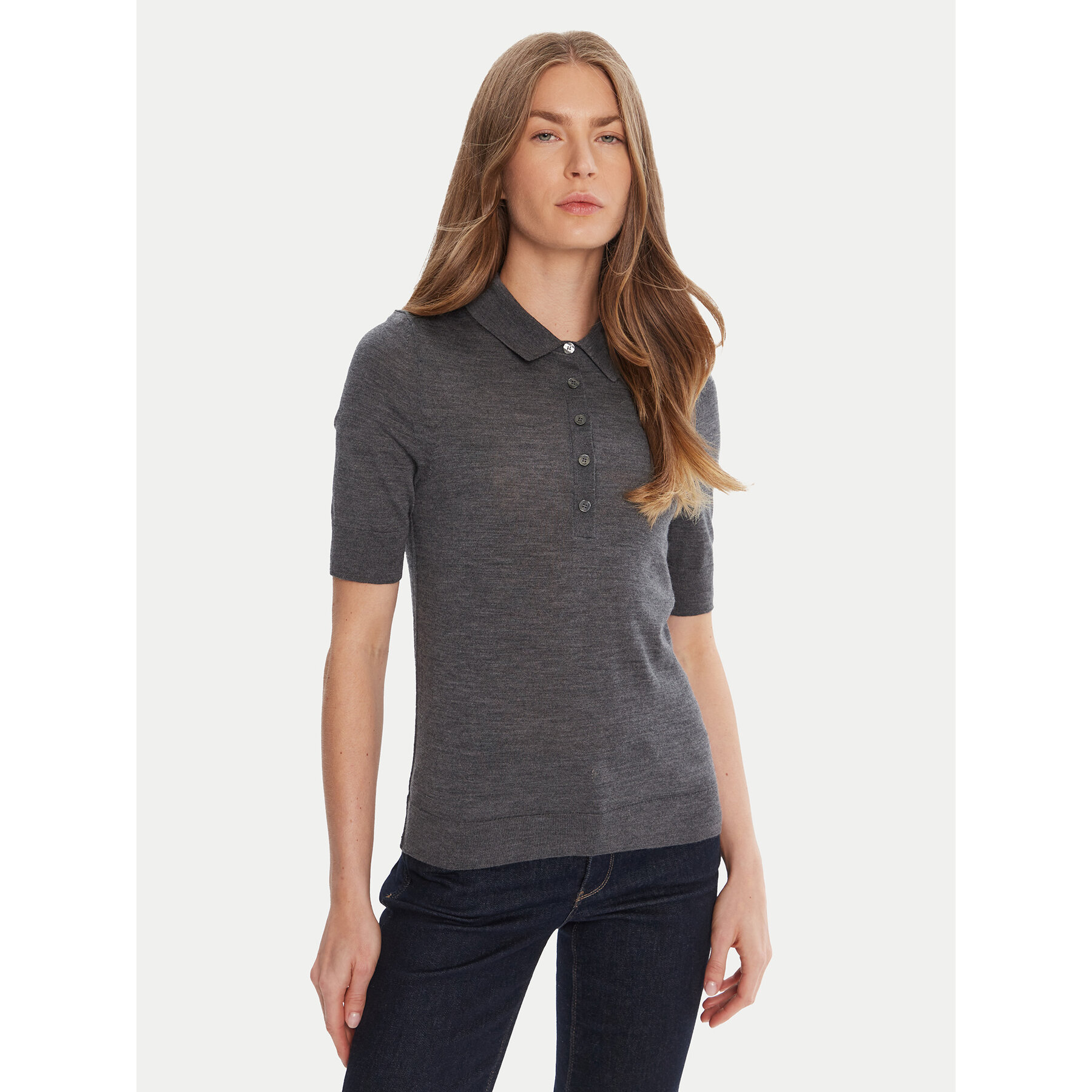 BOSS Polo Fidenka 50545015 Szary Regular Fit