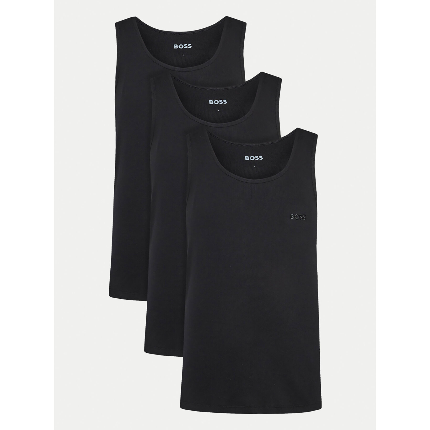 BOSS Komplet tank topów 50542132 Czarny Regular Fit