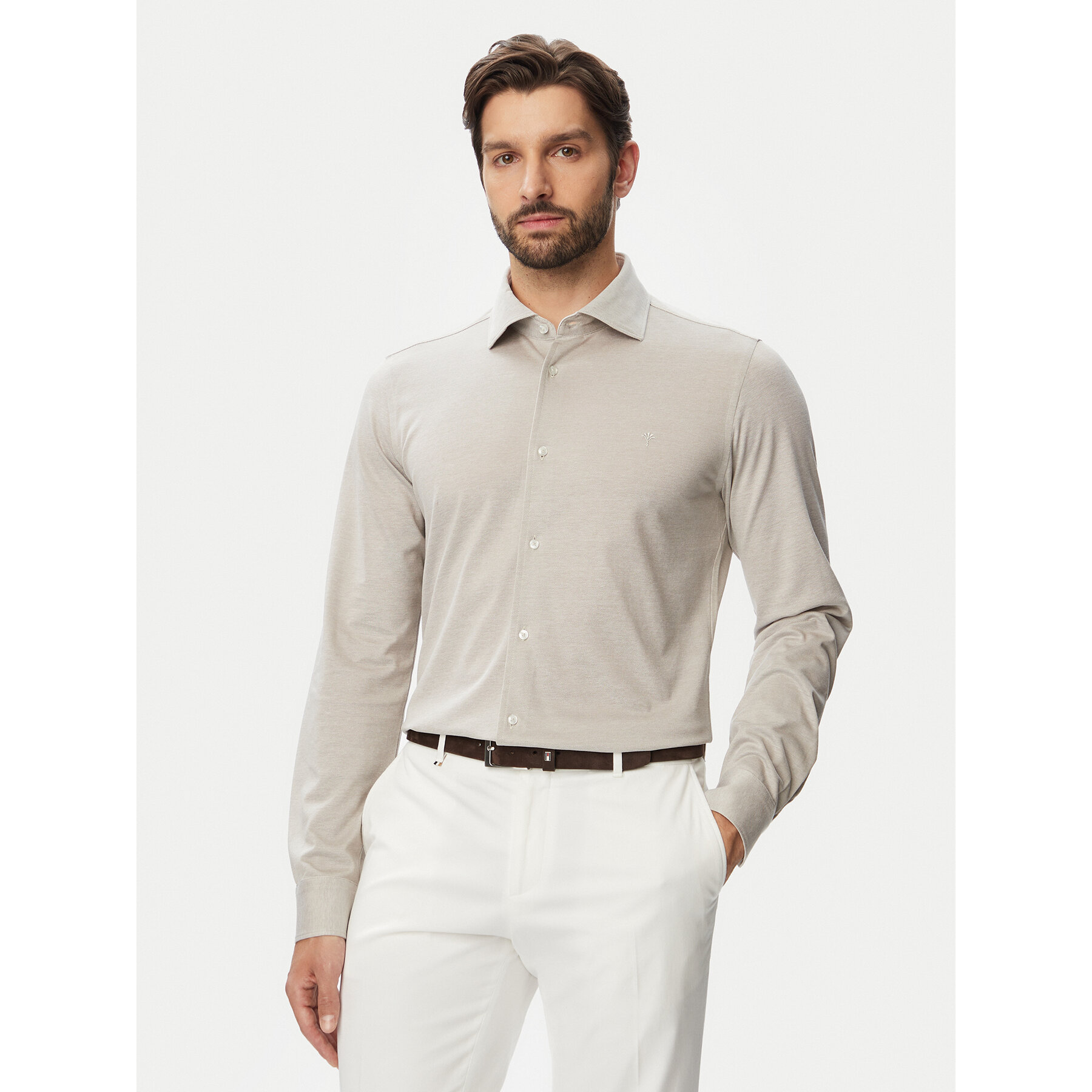 JOOP! Koszula Jsh-275Phil-Jk 30103980 Beżowy jasny Regular Fit
