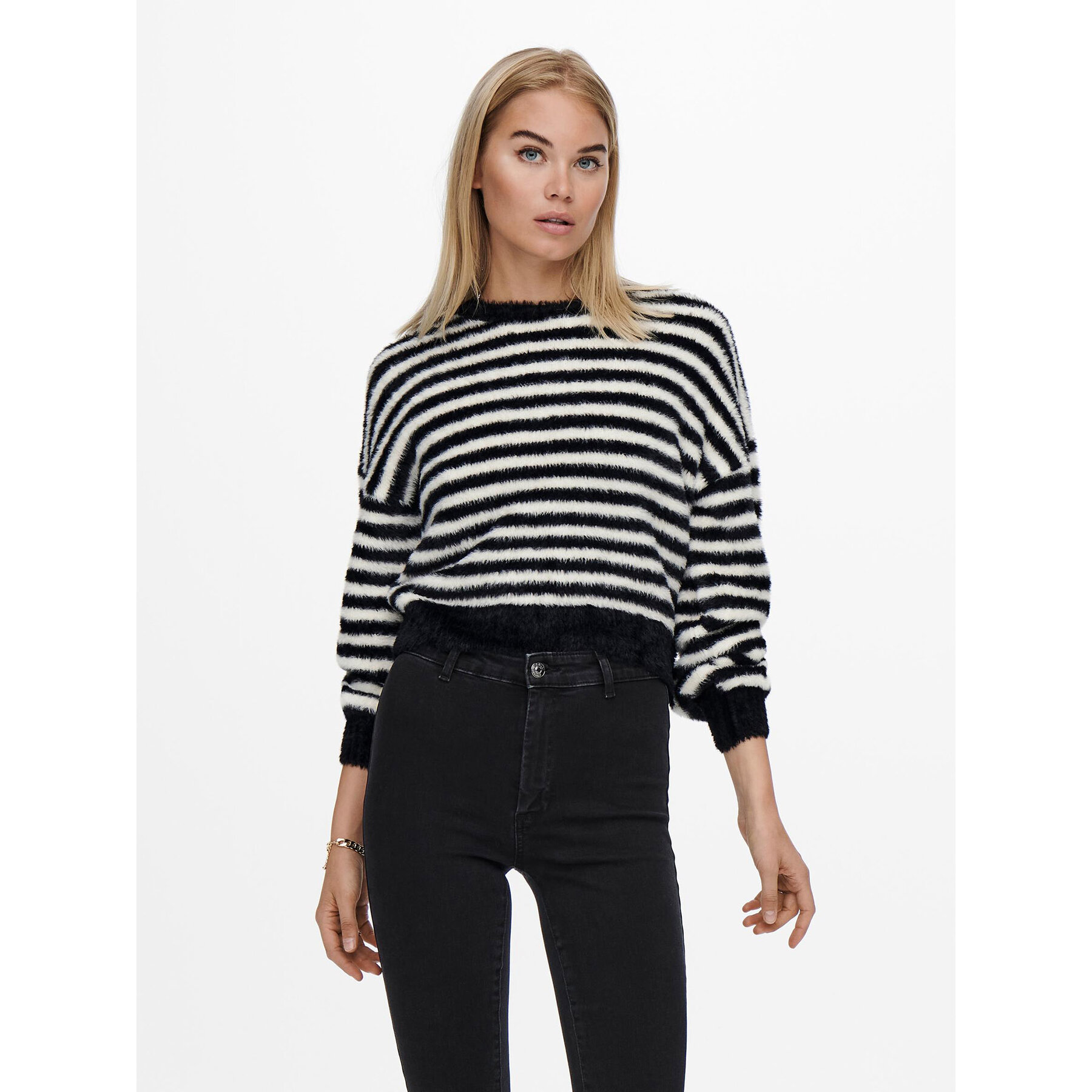 ONLY Sweter 15235973 Écru Regular Fit