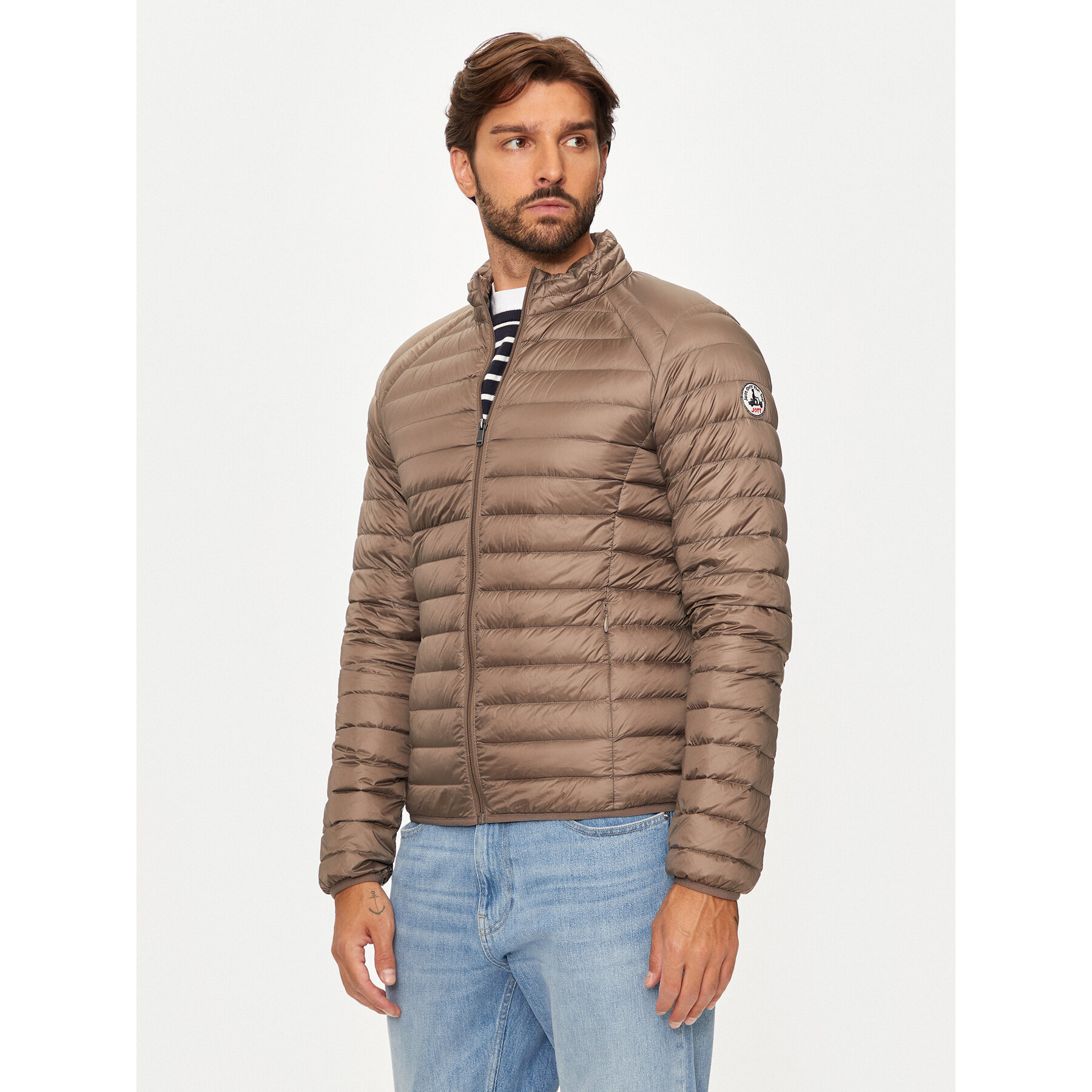 Jott Kurtka puchowa Mat P000MDOW02 Beżowy Slim Fit