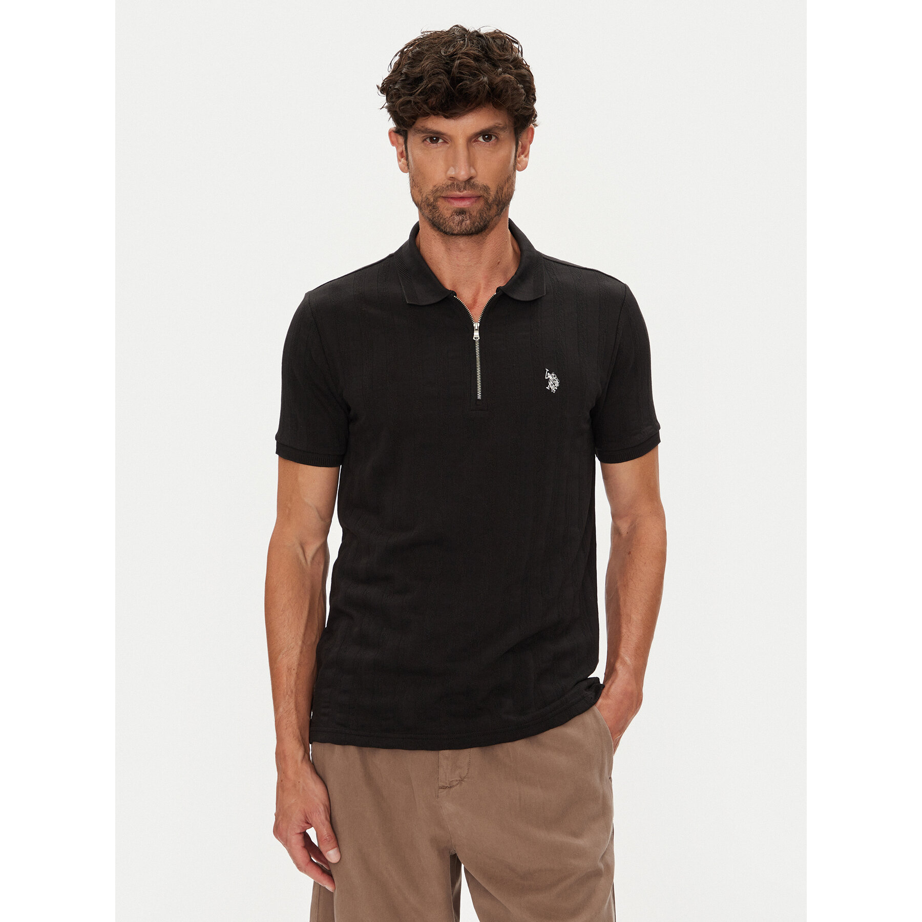 U.S. Polo Assn. Polo MUP3992 Czarny Regular Fit