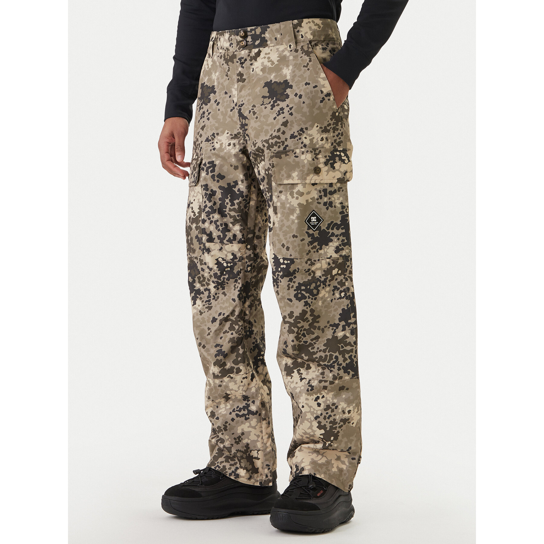 DC Shoes Spodnie snowboardowe Code ADYTP03049 Brązowy Regular Fit