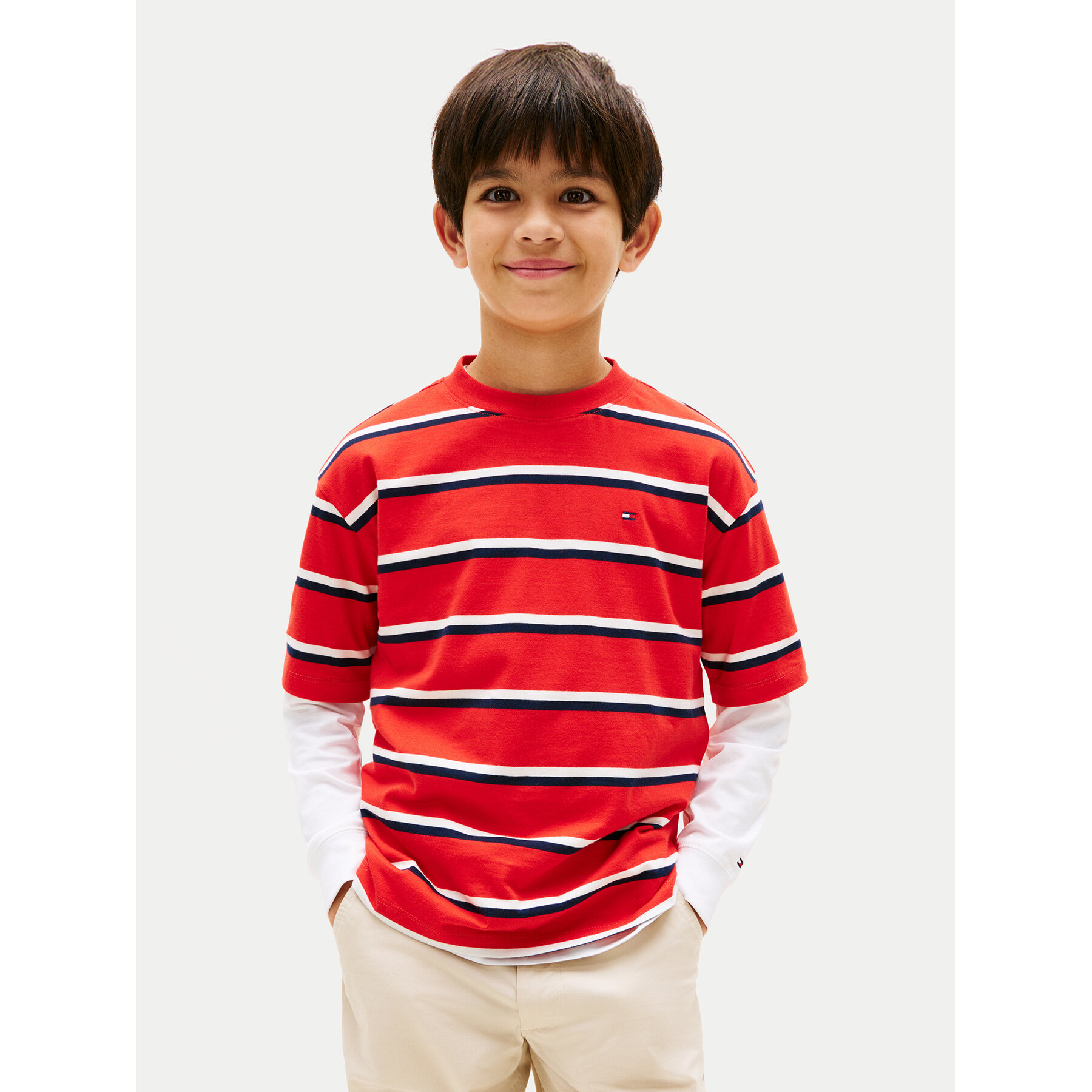 Tommy Hilfiger T-Shirt Essential Flag KB0KB09646 Czerwony Regular Fit