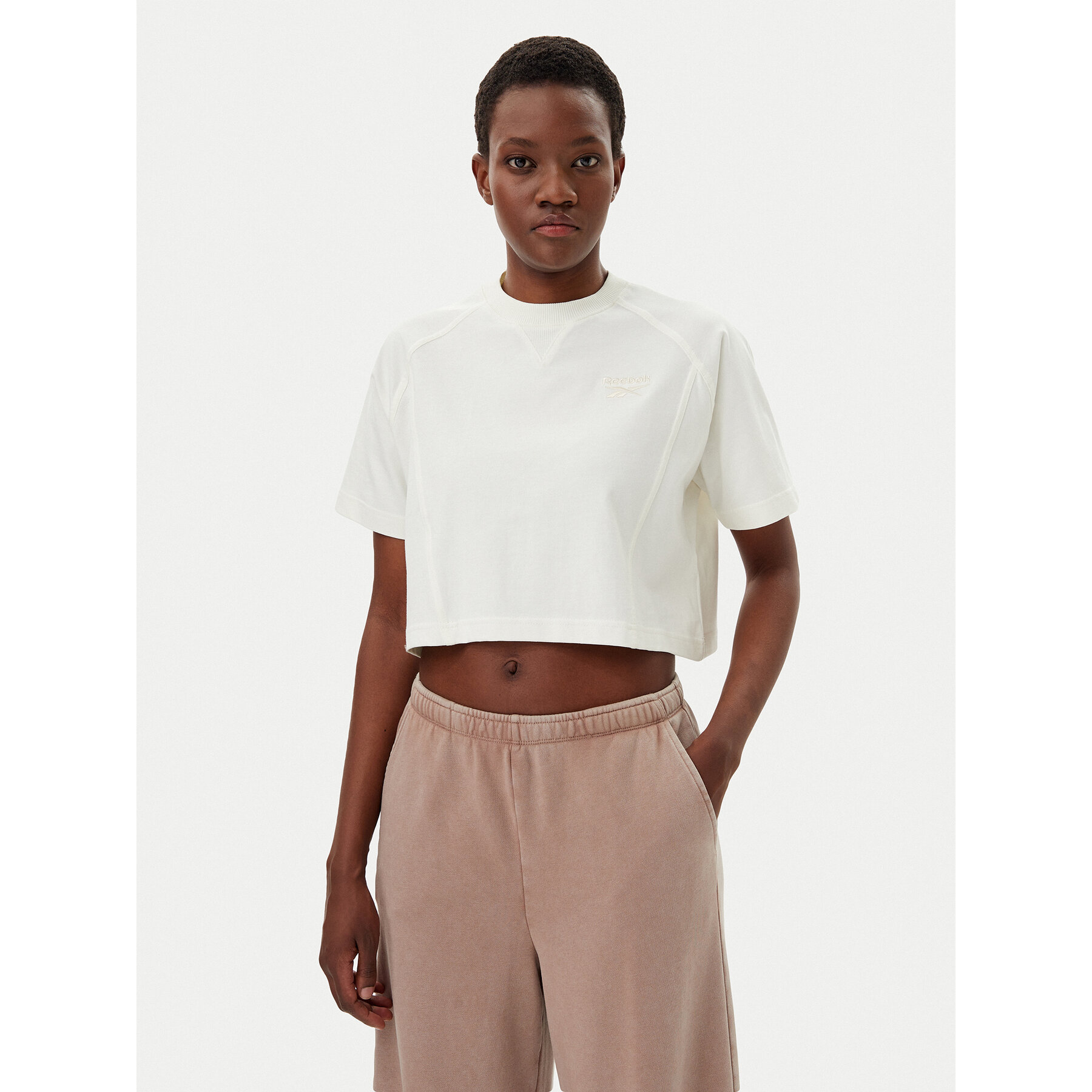 Reebok T-Shirt 100214091 036-90-02 Écru Regular Fit