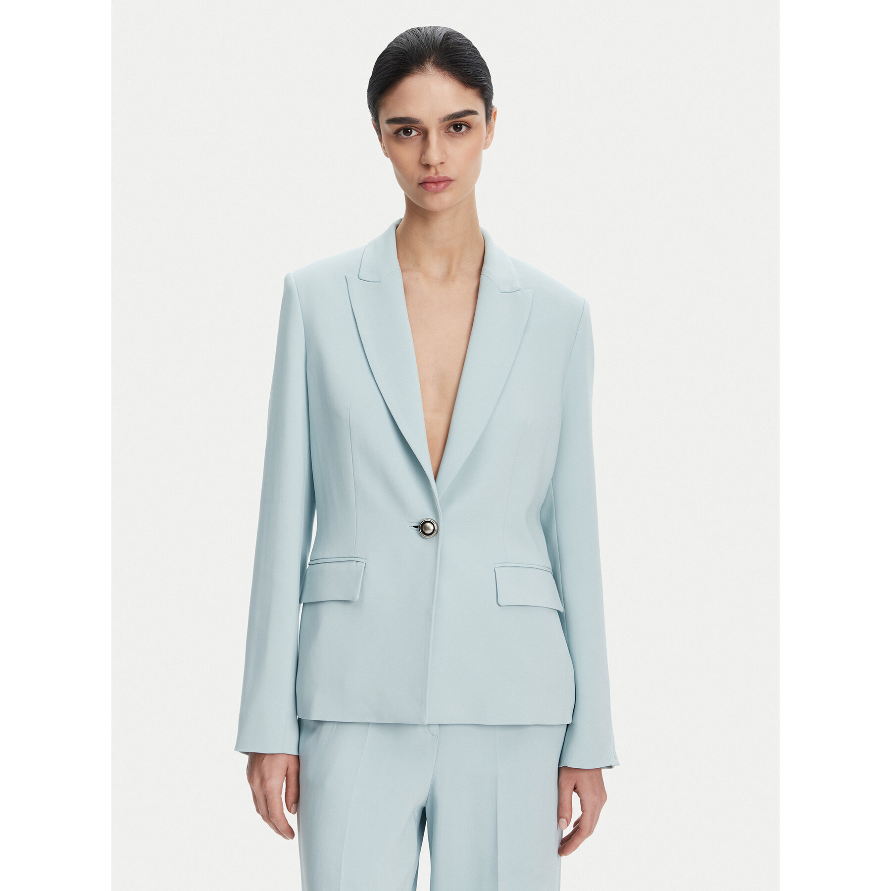 PINKO Marynarka 104930 A213 Błękitny Regular Fit