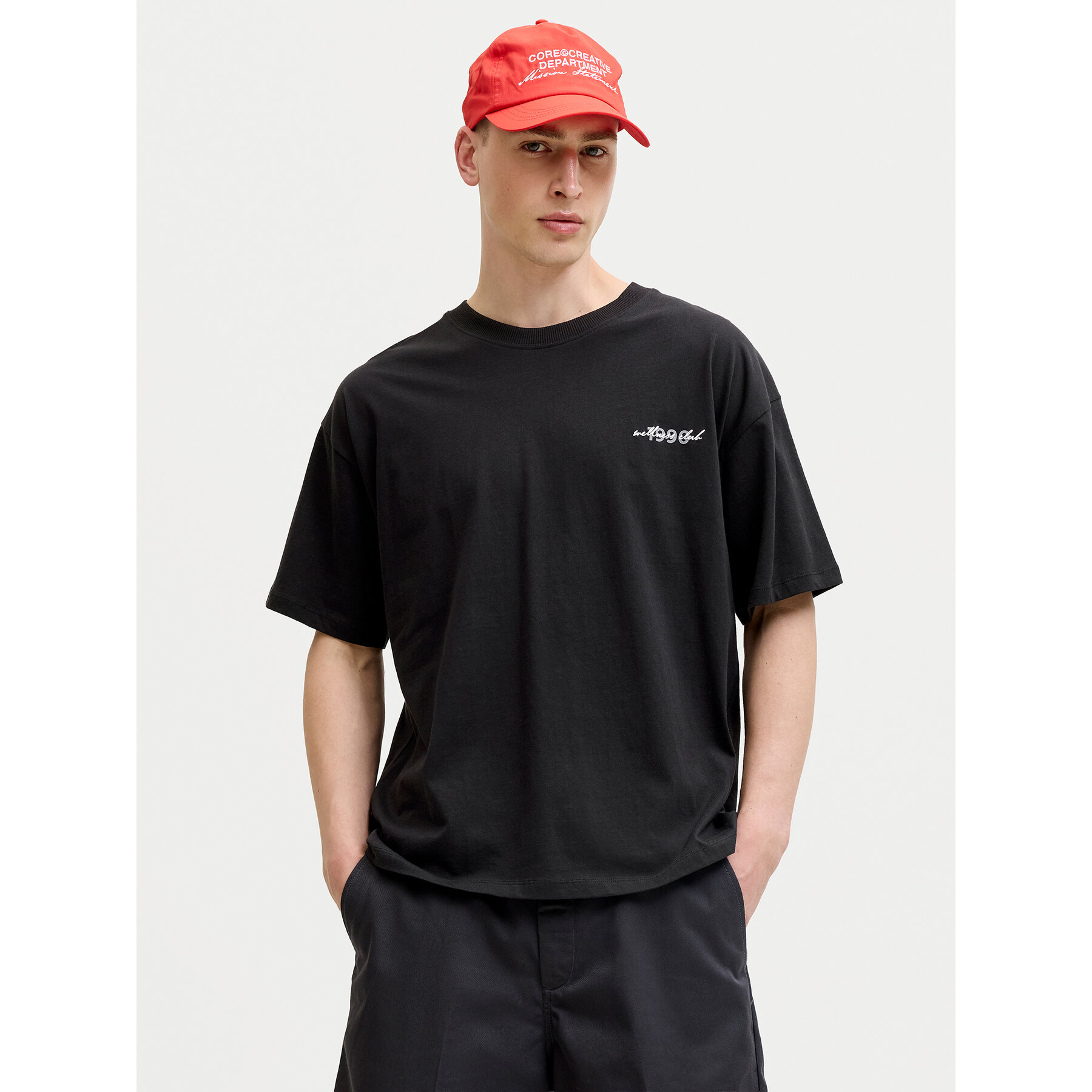 Jack & Jones T-Shirt Eterna 12295544 Czarny Loose Fit