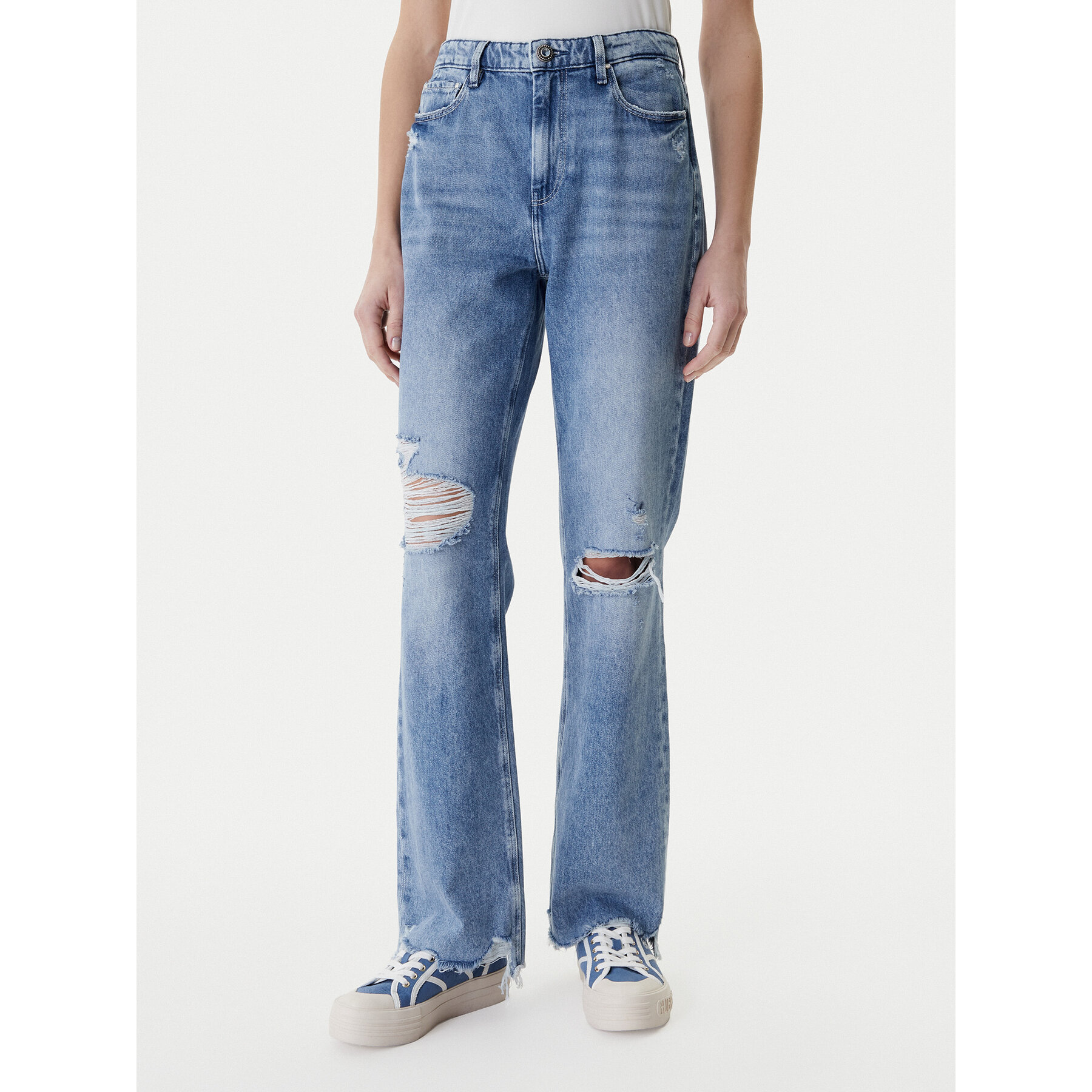 Guess Jeansy W6RA33 D3Y0U Niebieski Straight Fit